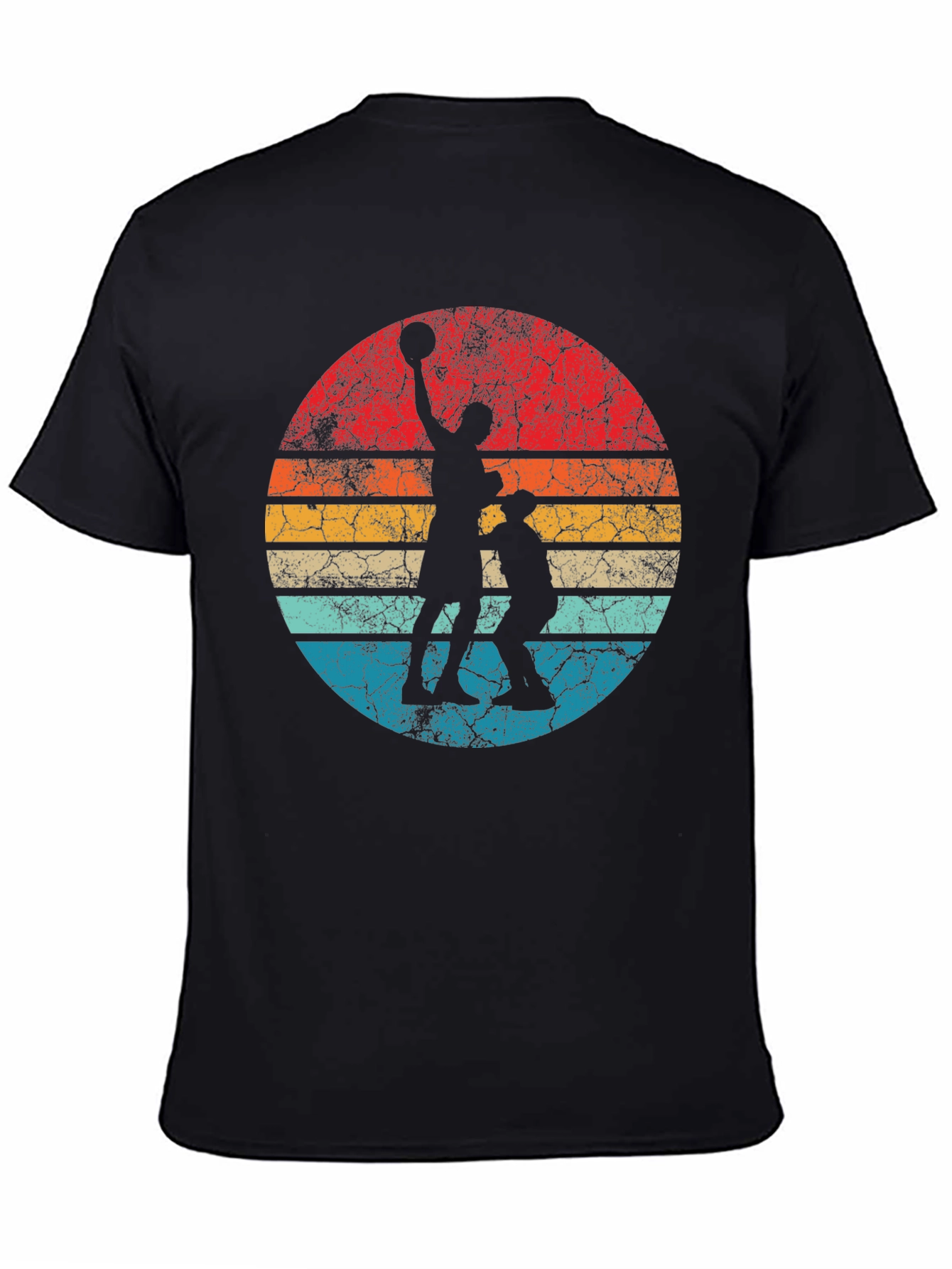 Retro Sunset Basketball Graphic Tee