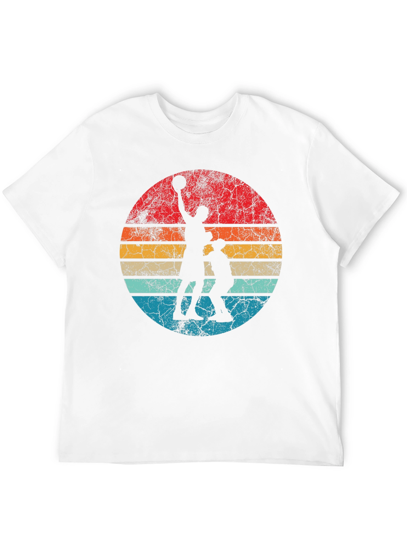 Retro Sunset Basketball Graphic Tee