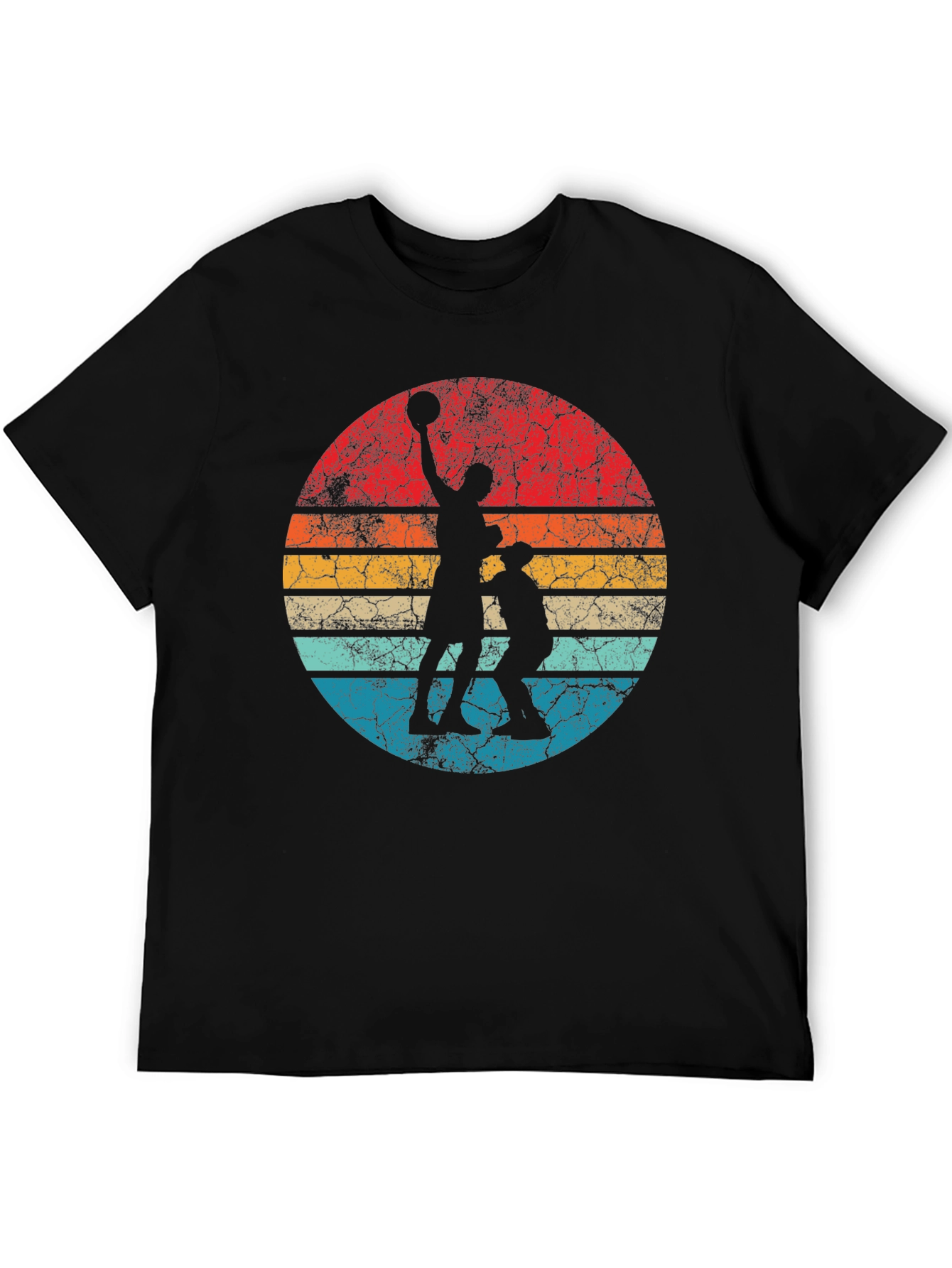 Retro Sunset Basketball Graphic Tee