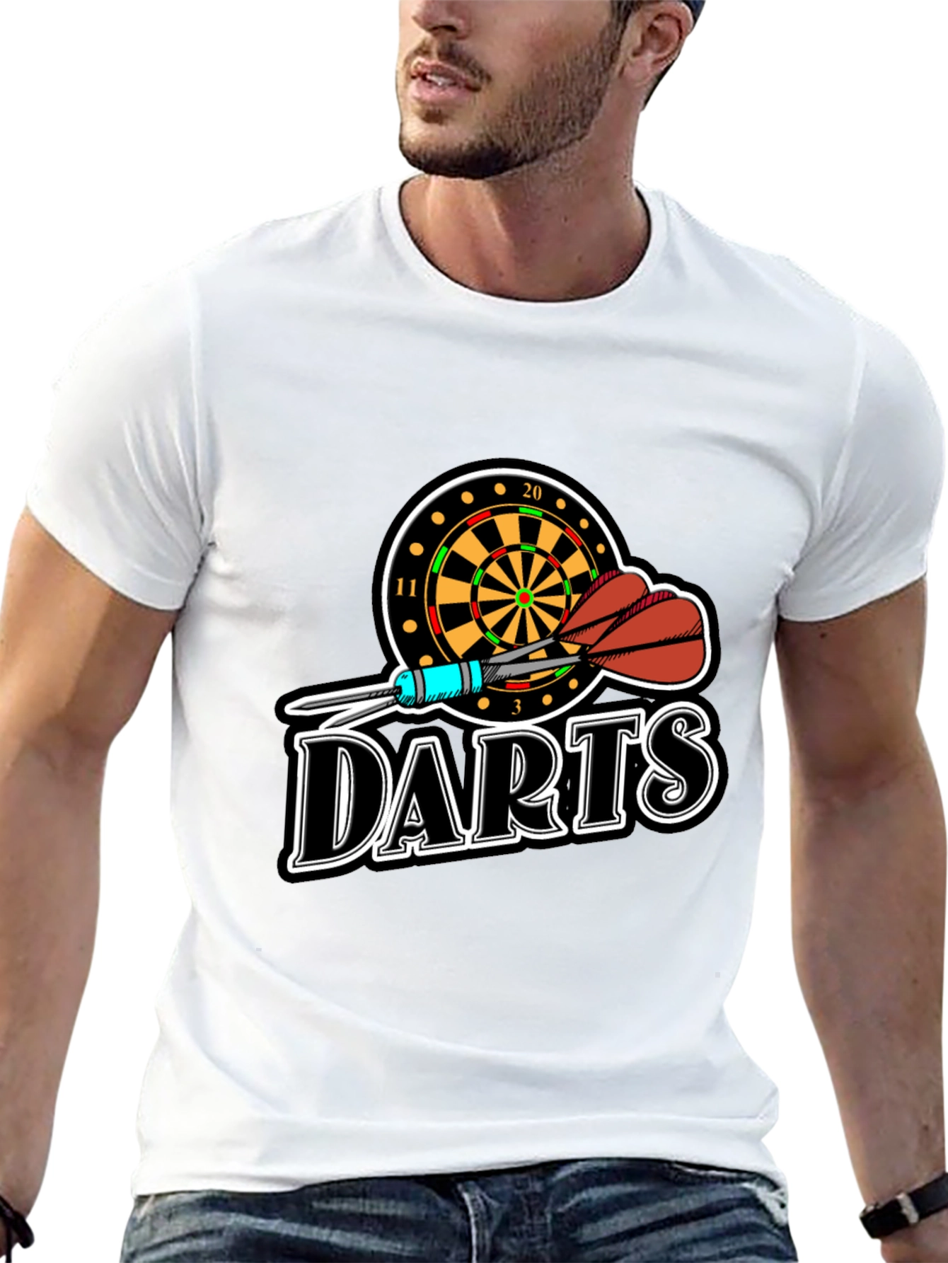 Darts T-Shirt - Dartboard and Arrows Graphic Tee