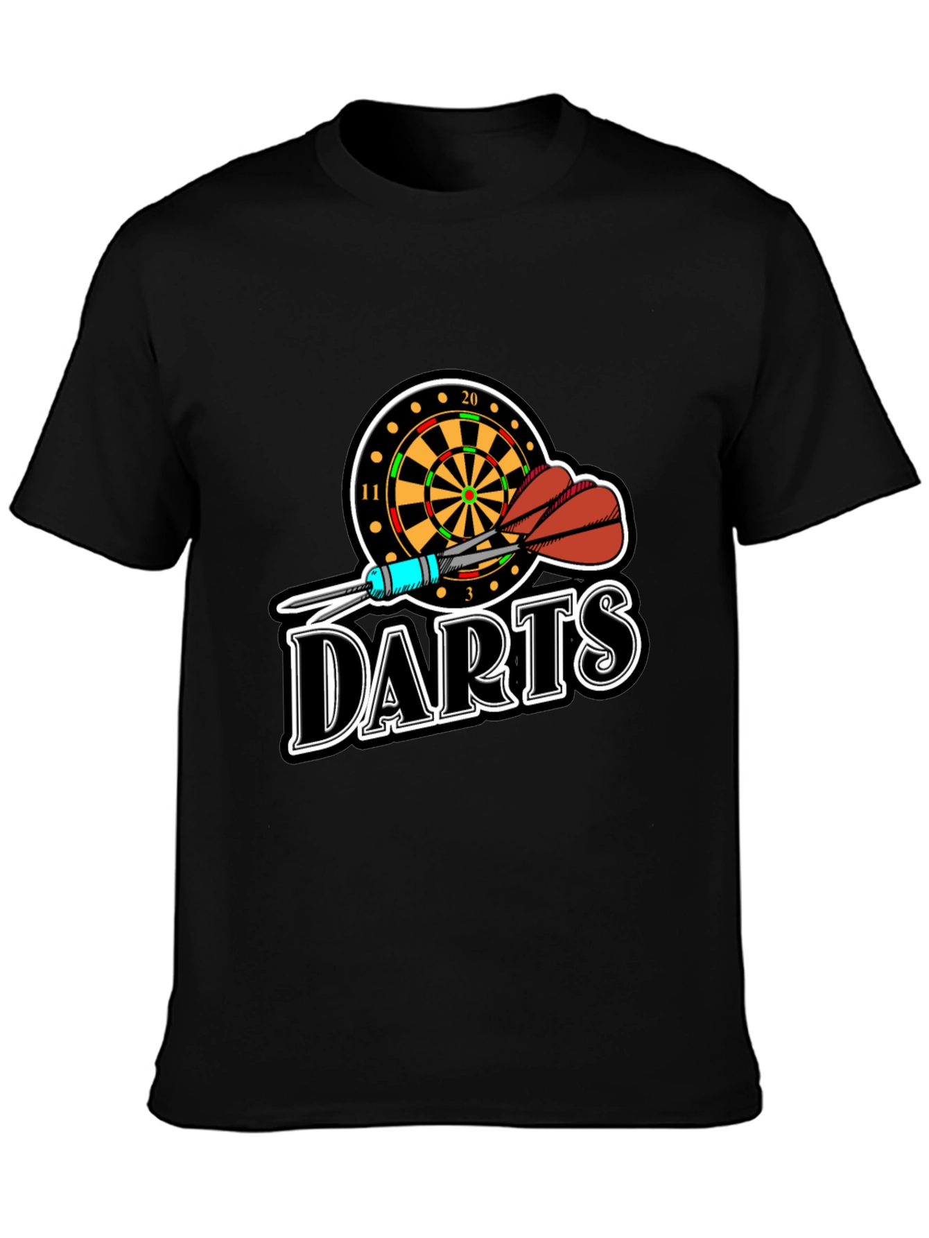 Darts T-Shirt - Dartboard and Arrows Graphic Tee