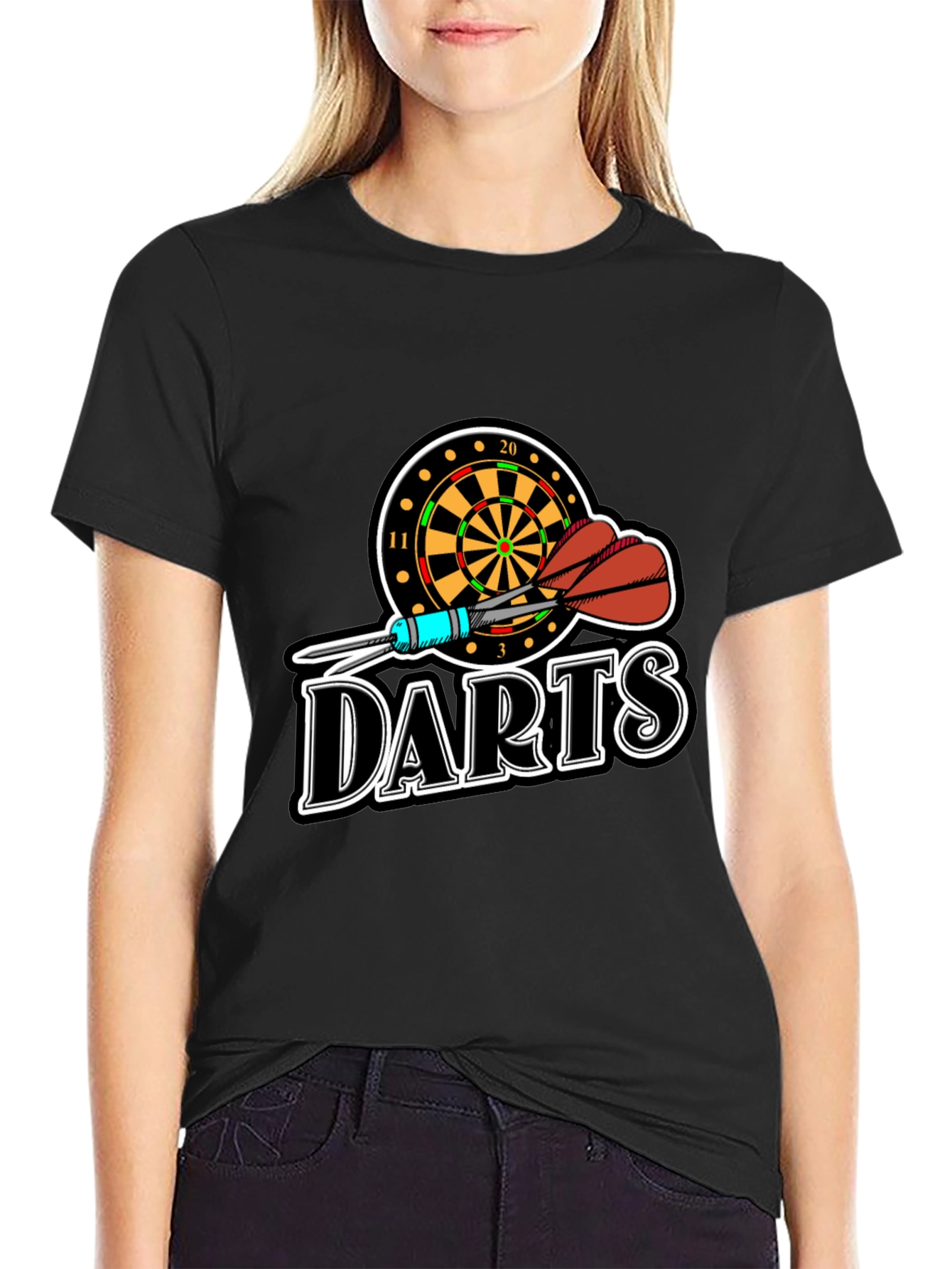 Darts T-Shirt - Dartboard and Arrows Graphic Tee