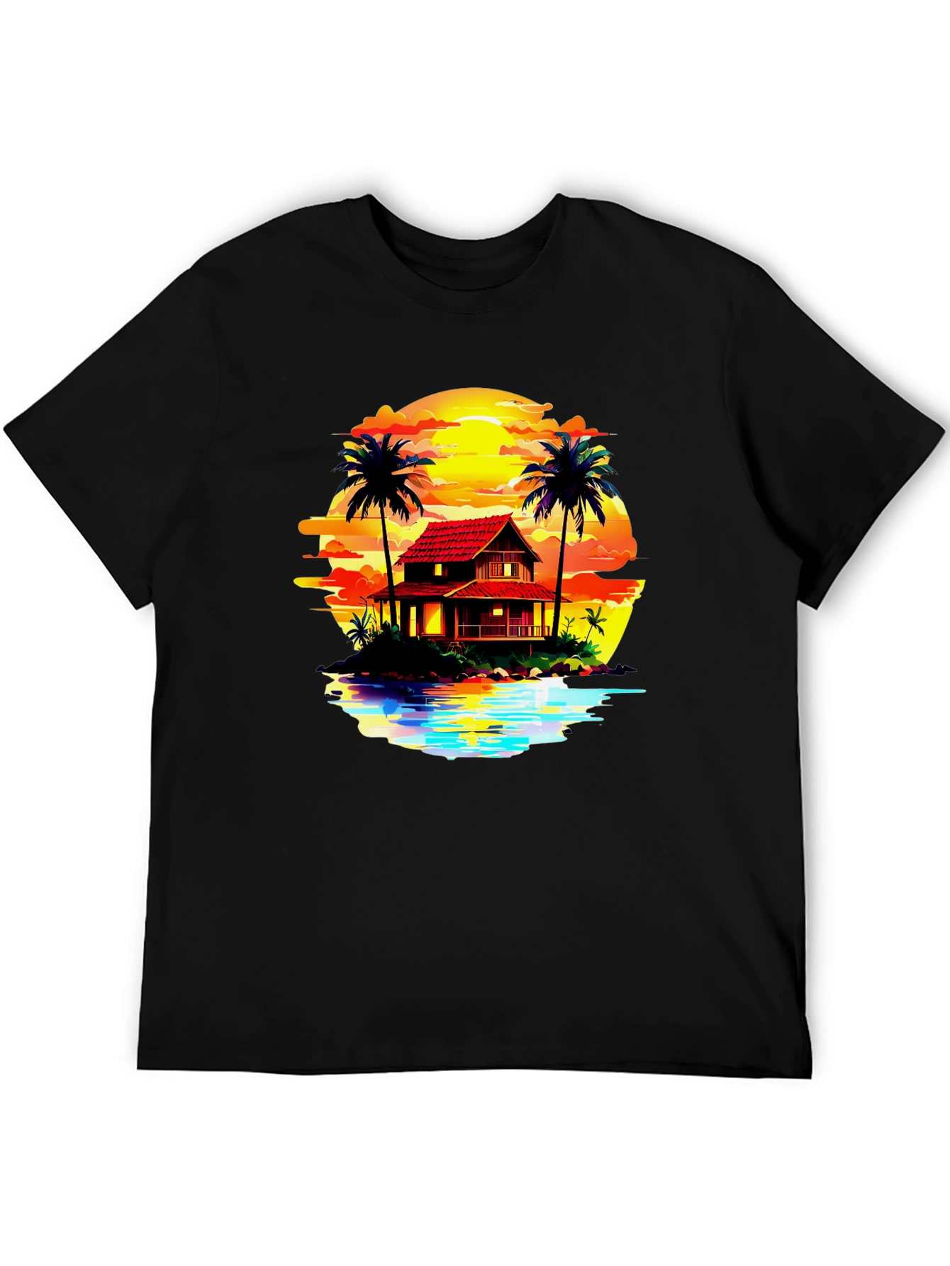 Sunset Beach House Graphic Tee
