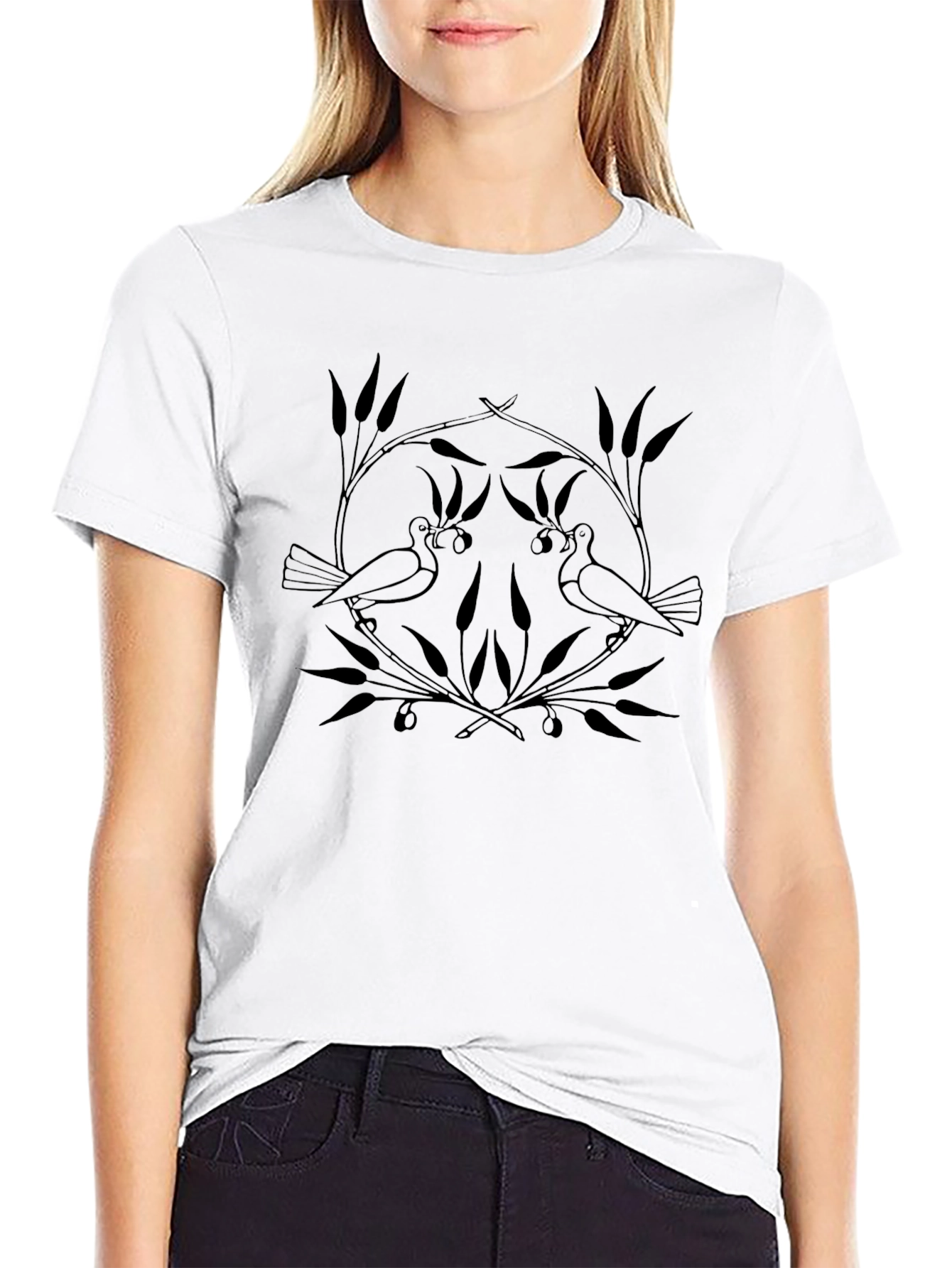 Doves and Olive Branch Graphic Tee