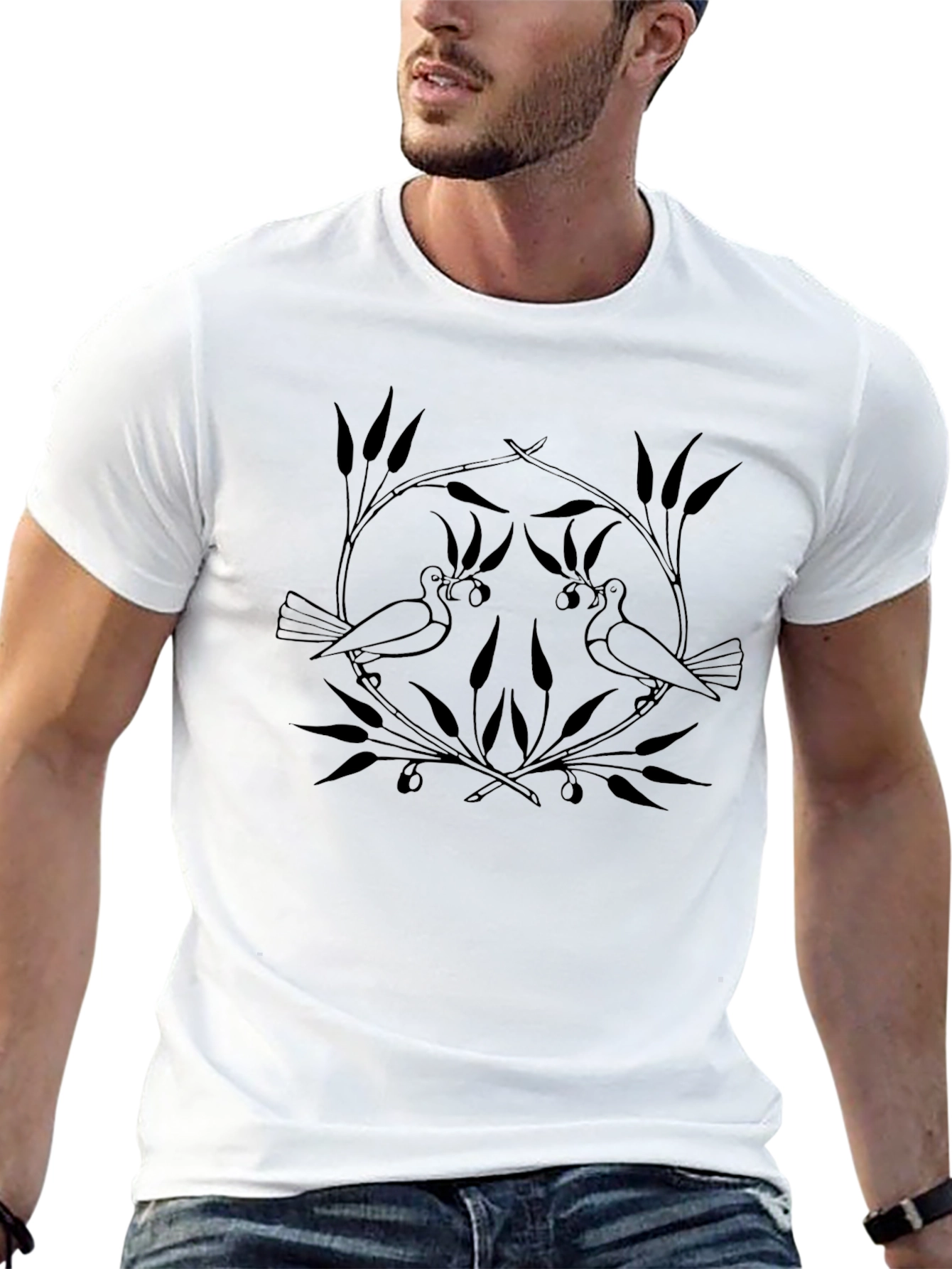 Doves and Olive Branch Graphic Tee