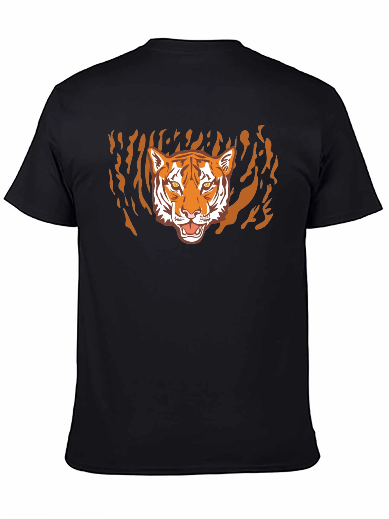 Bold Tiger Graphic Black T-Shirt