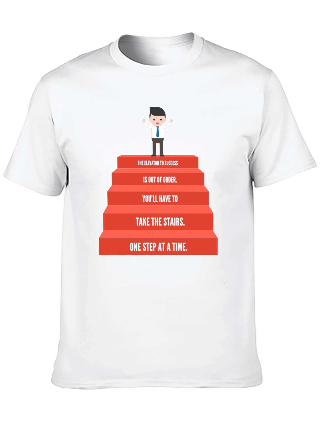 Motivational Stairs to Success Graphic Tee