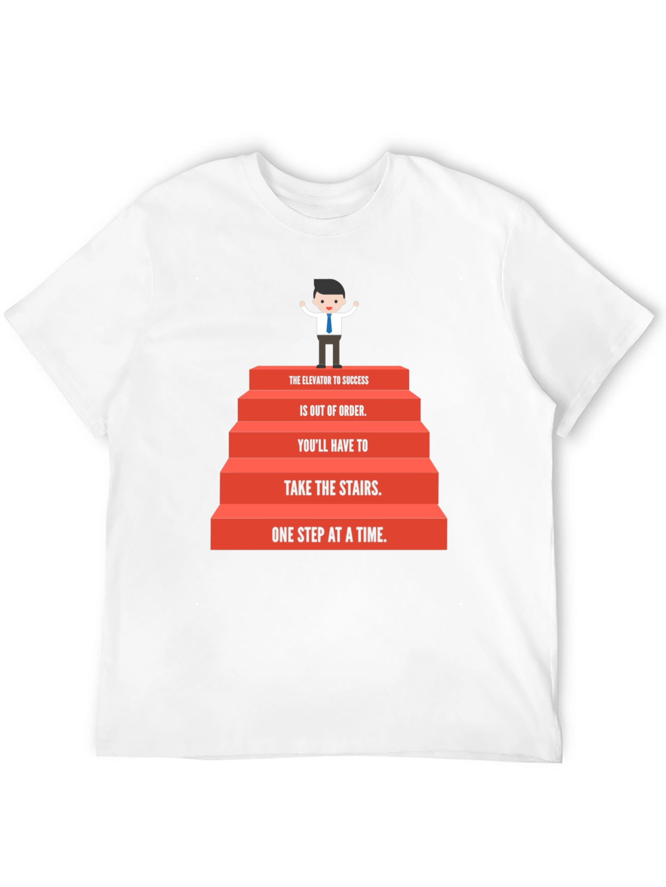 Motivational Stairs to Success Graphic Tee