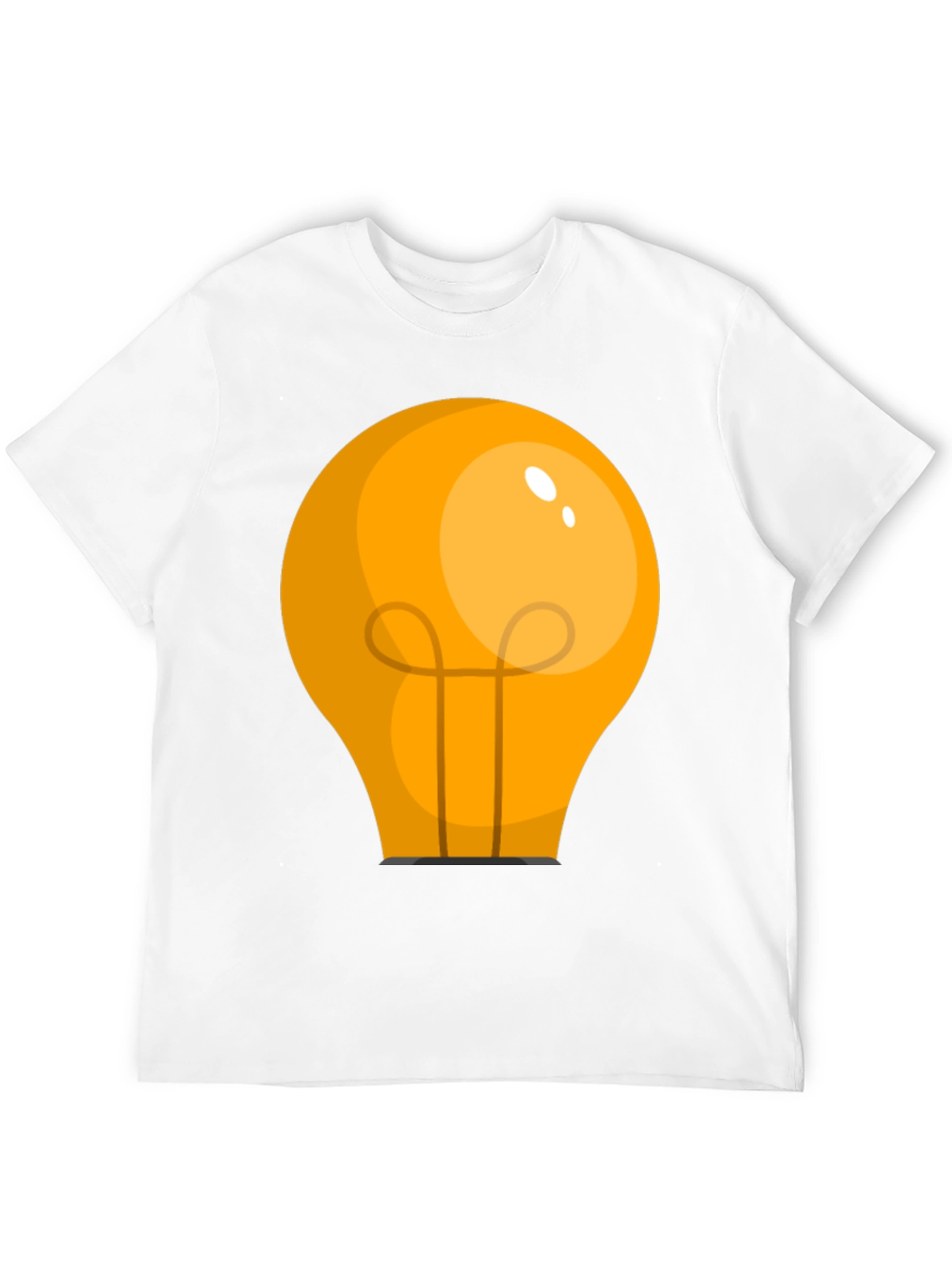 Idea Bulb Graphic Tee - Black Cotton T-Shirt