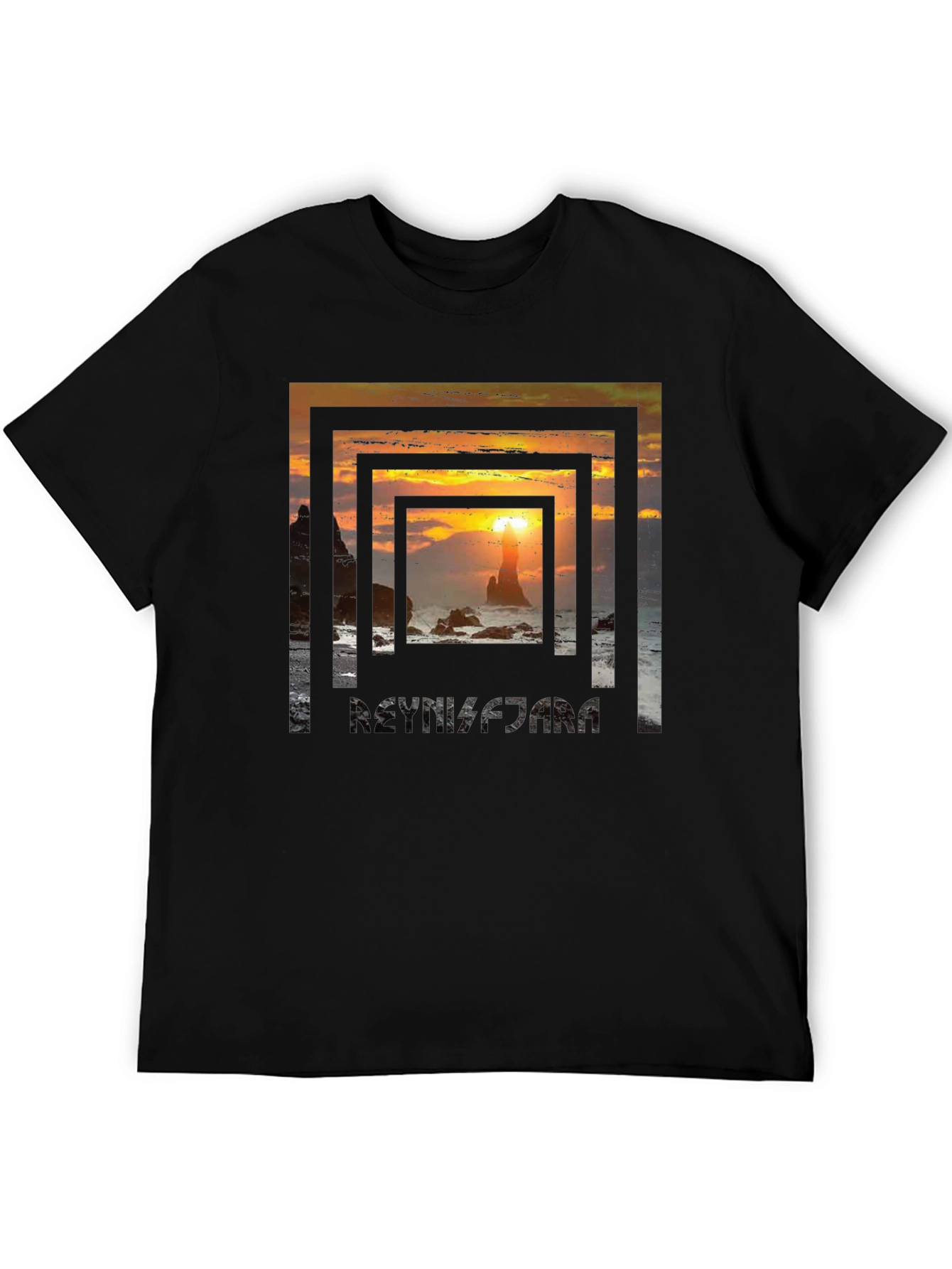 Sunset Beach Framed Graphic Tee