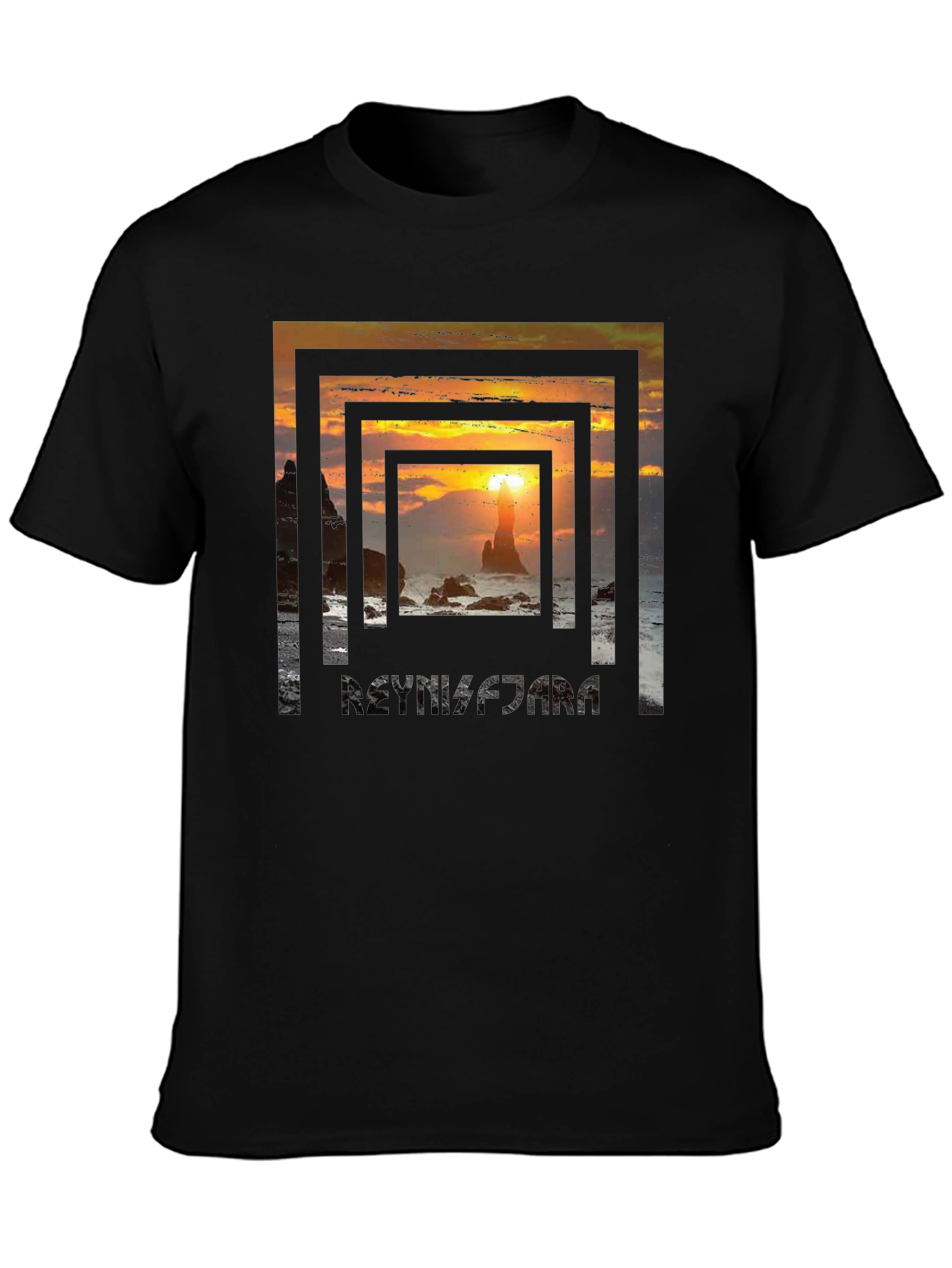 Sunset Beach Framed Graphic Tee
