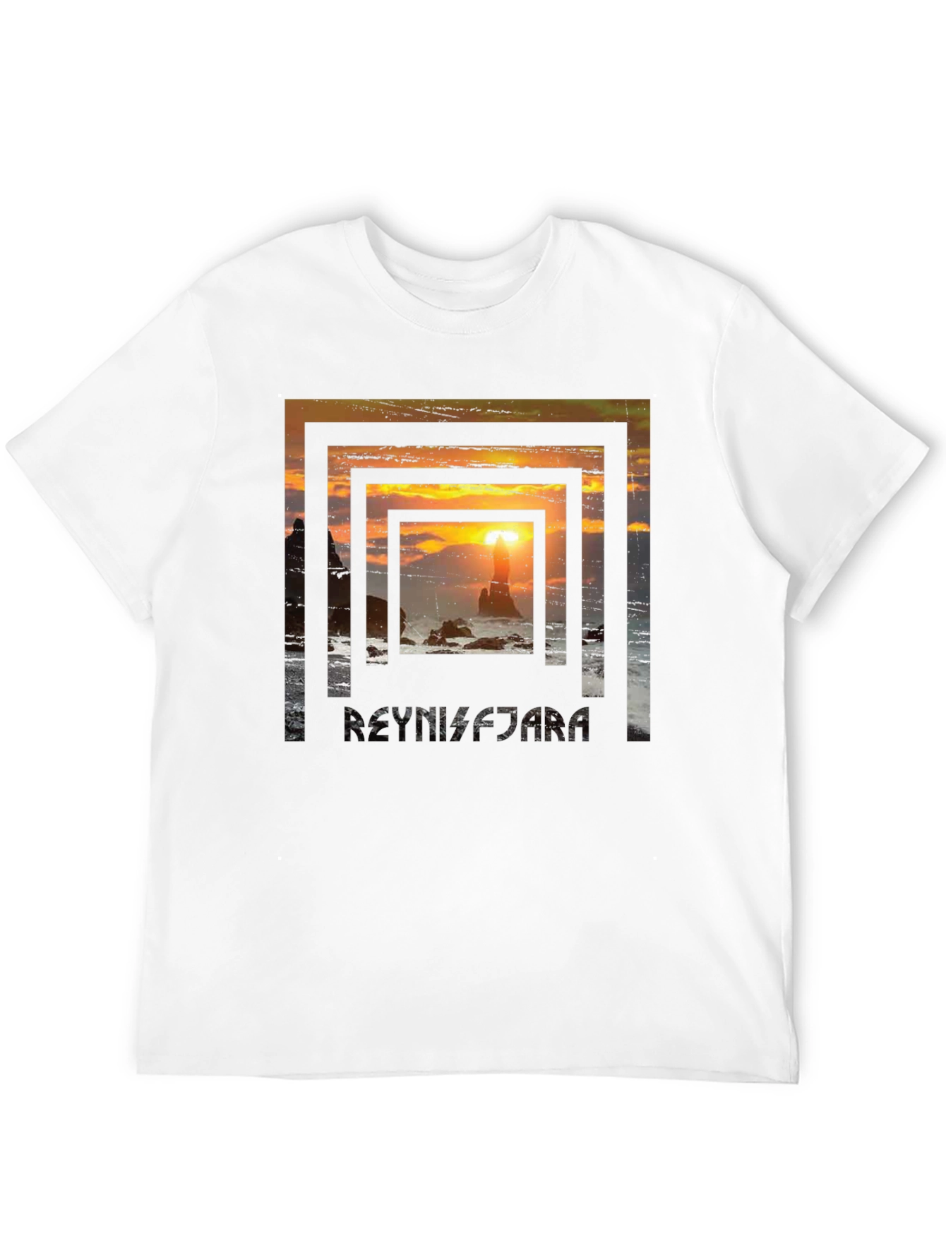 Sunset Beach Framed Graphic Tee
