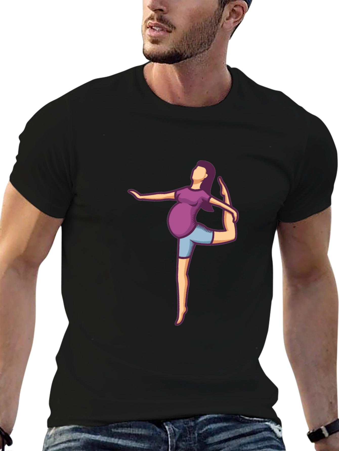 Pregnant Yoga Pose T-Shirt