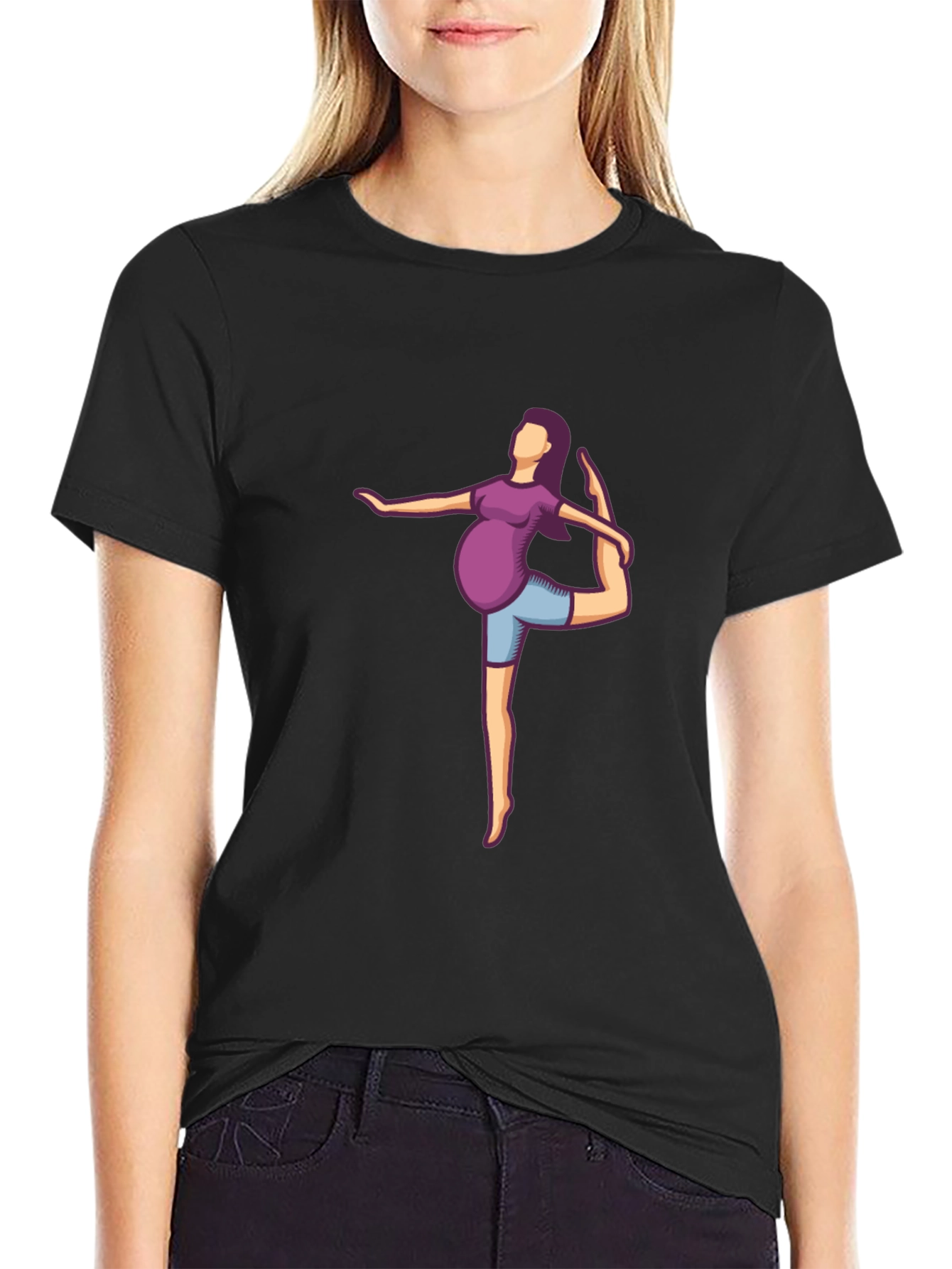 Pregnant Yoga Pose T-Shirt