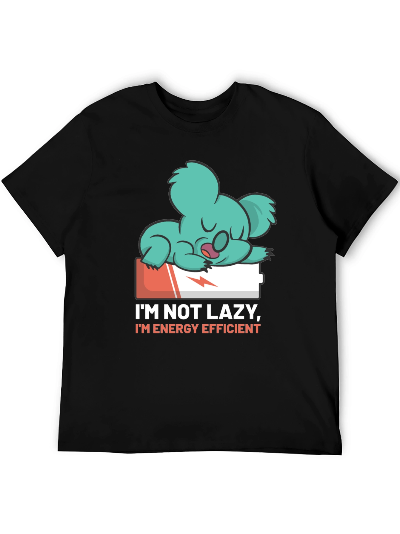 Lazy Koala Energy Efficient Black Tee