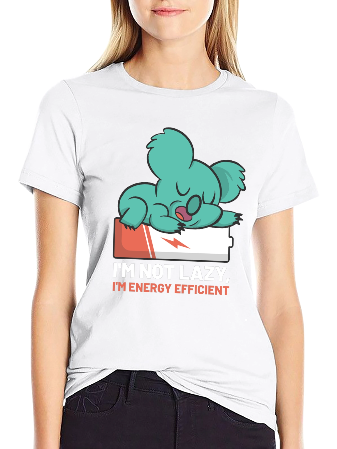 Lazy Koala Energy Efficient Black Tee