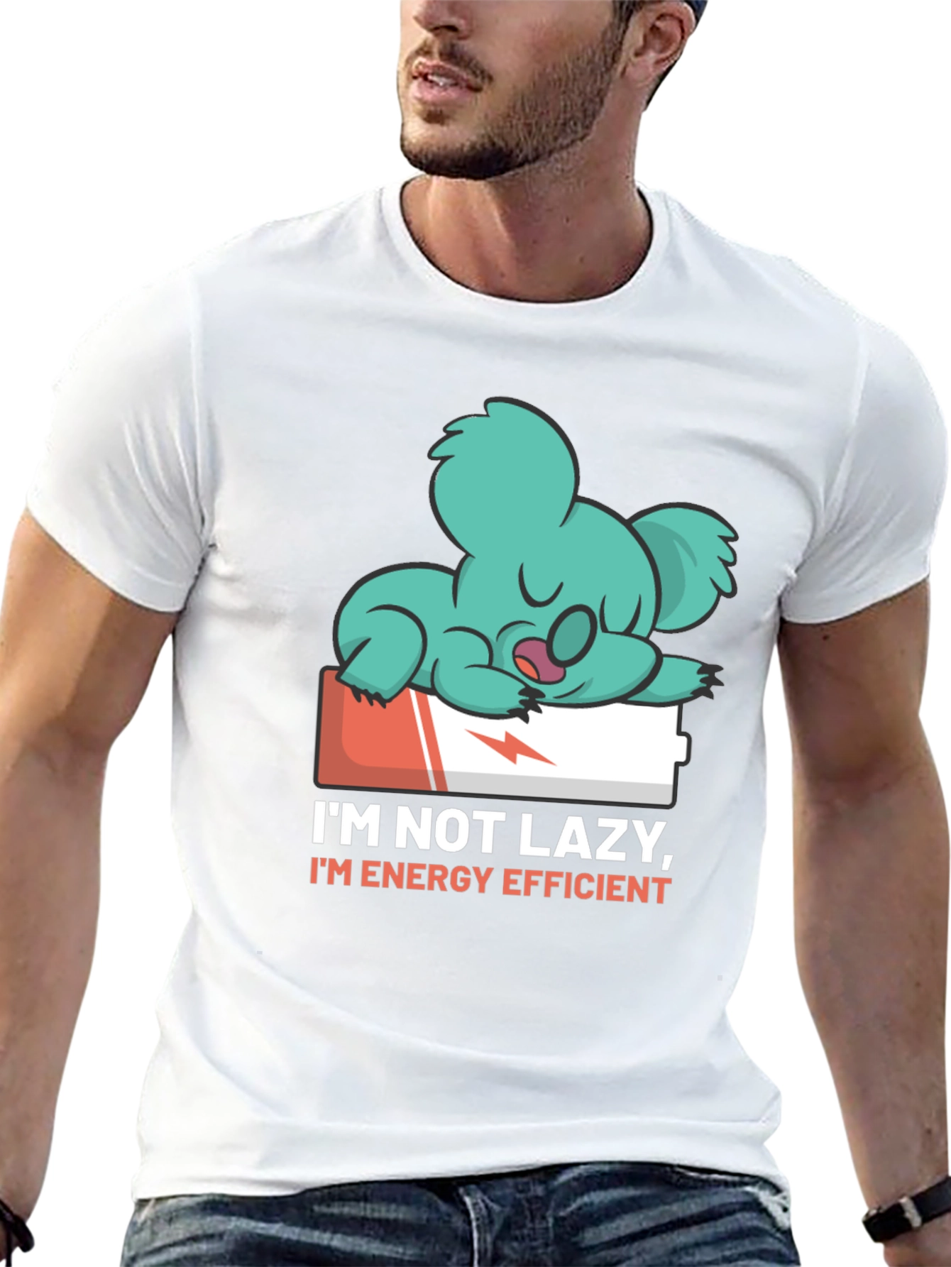 Lazy Koala Energy Efficient Black Tee