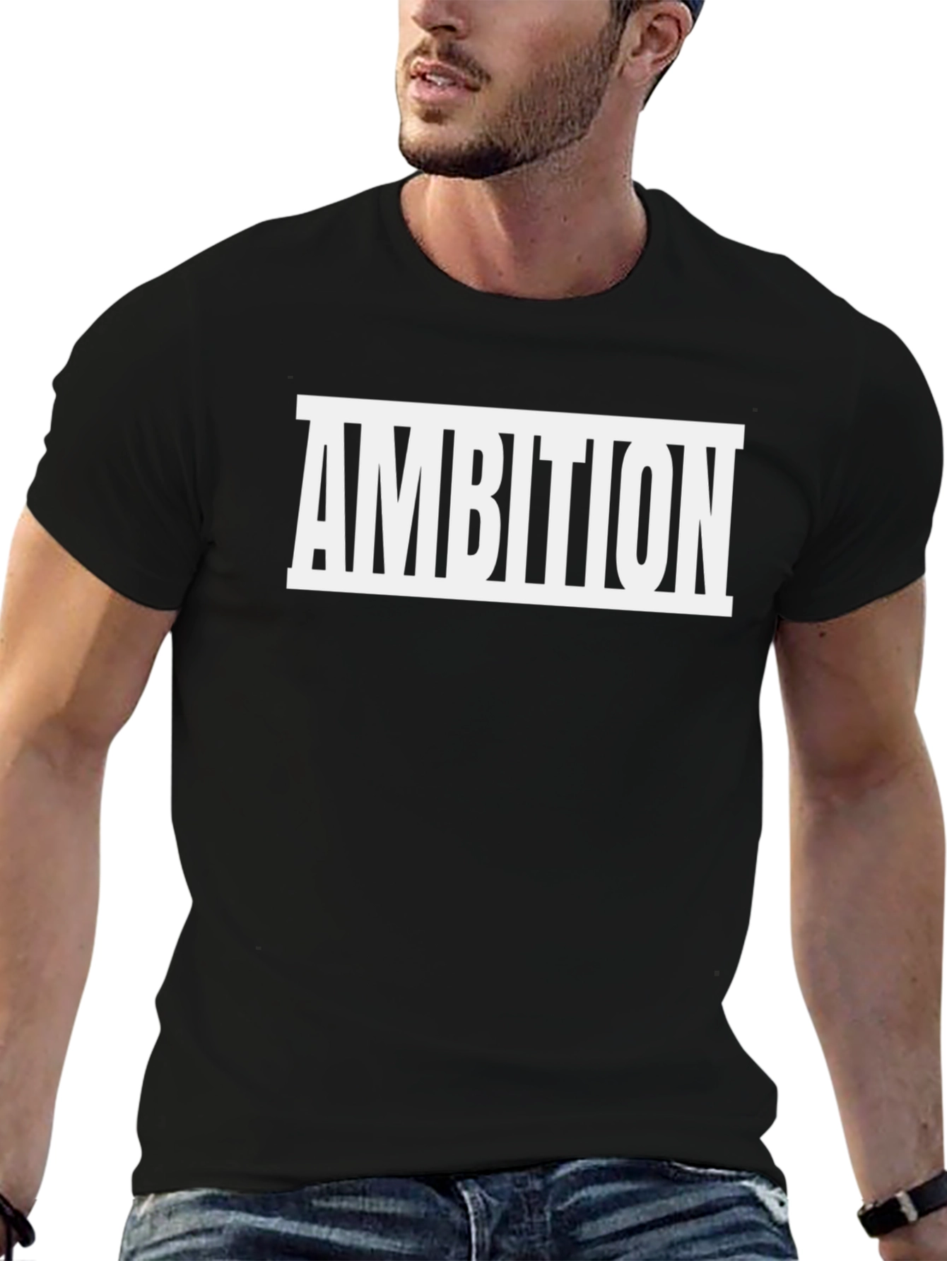 Ambition Graphic Tee - Black Cotton Blend
