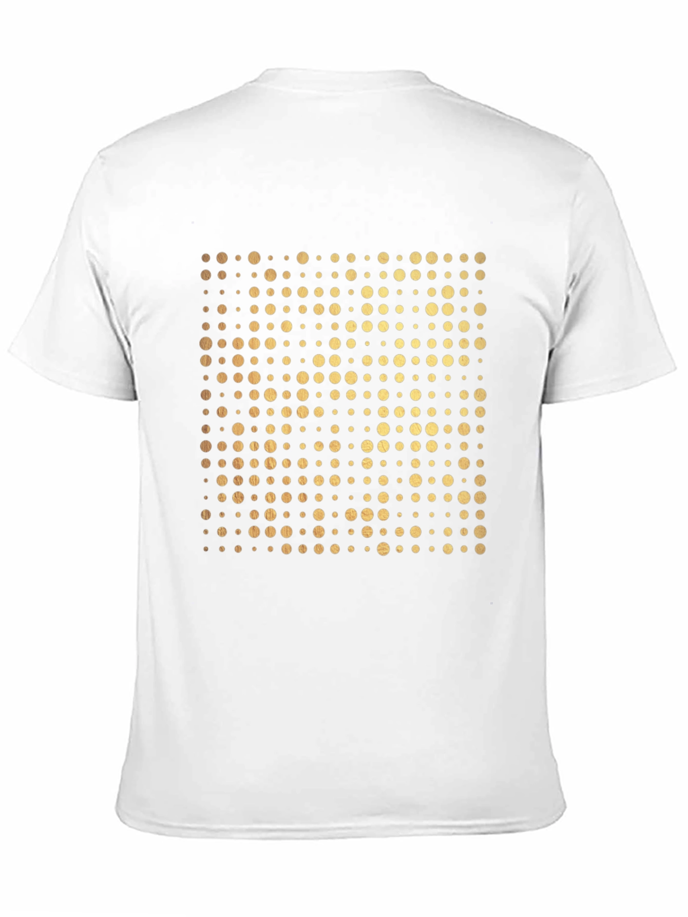 Gold Dot Pattern Black T-Shirt