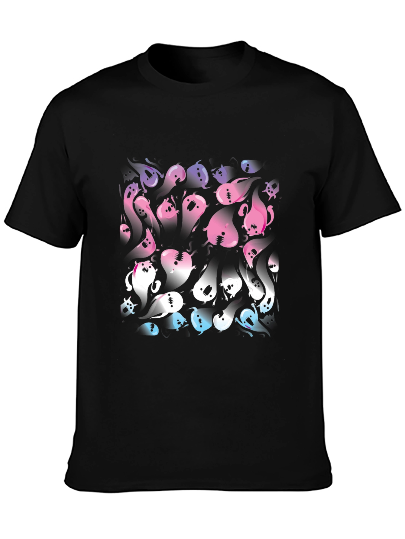 Bisexual Pride Flag Ghosts T-Shirt - Halloween Tee