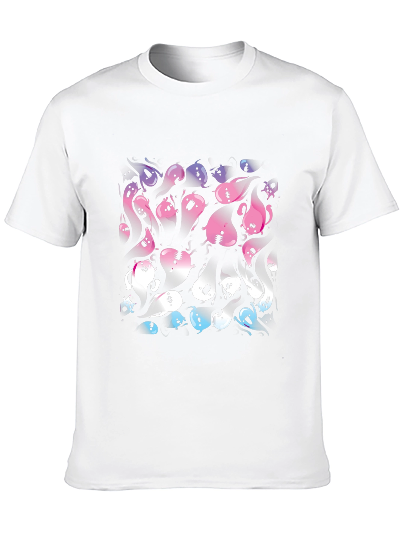 Bisexual Pride Flag Ghosts T-Shirt - Halloween Tee