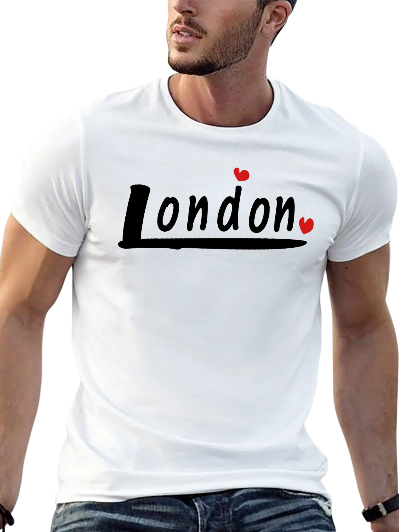 London Love Heart Black T-Shirt