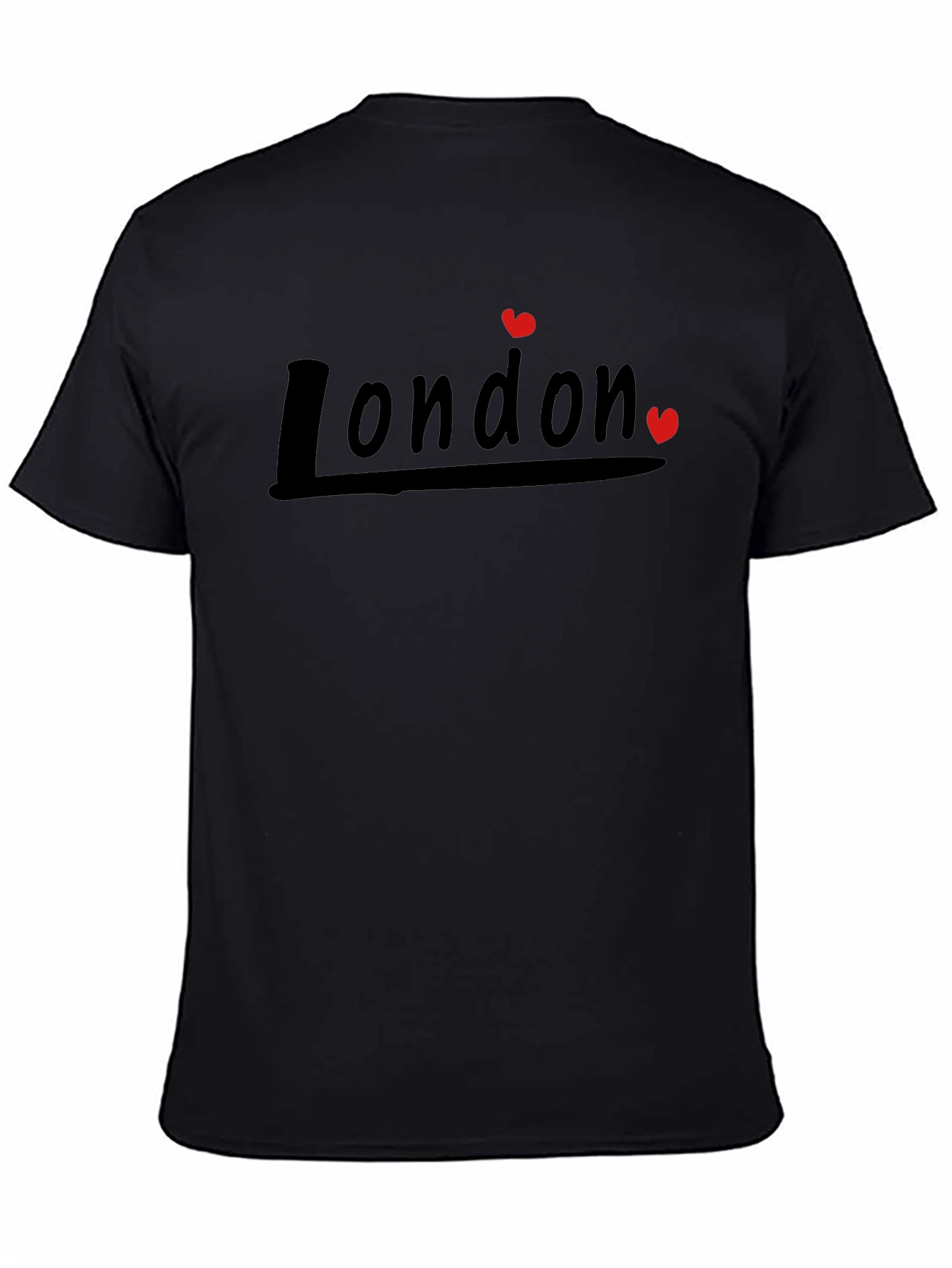 London Love Heart Black T-Shirt