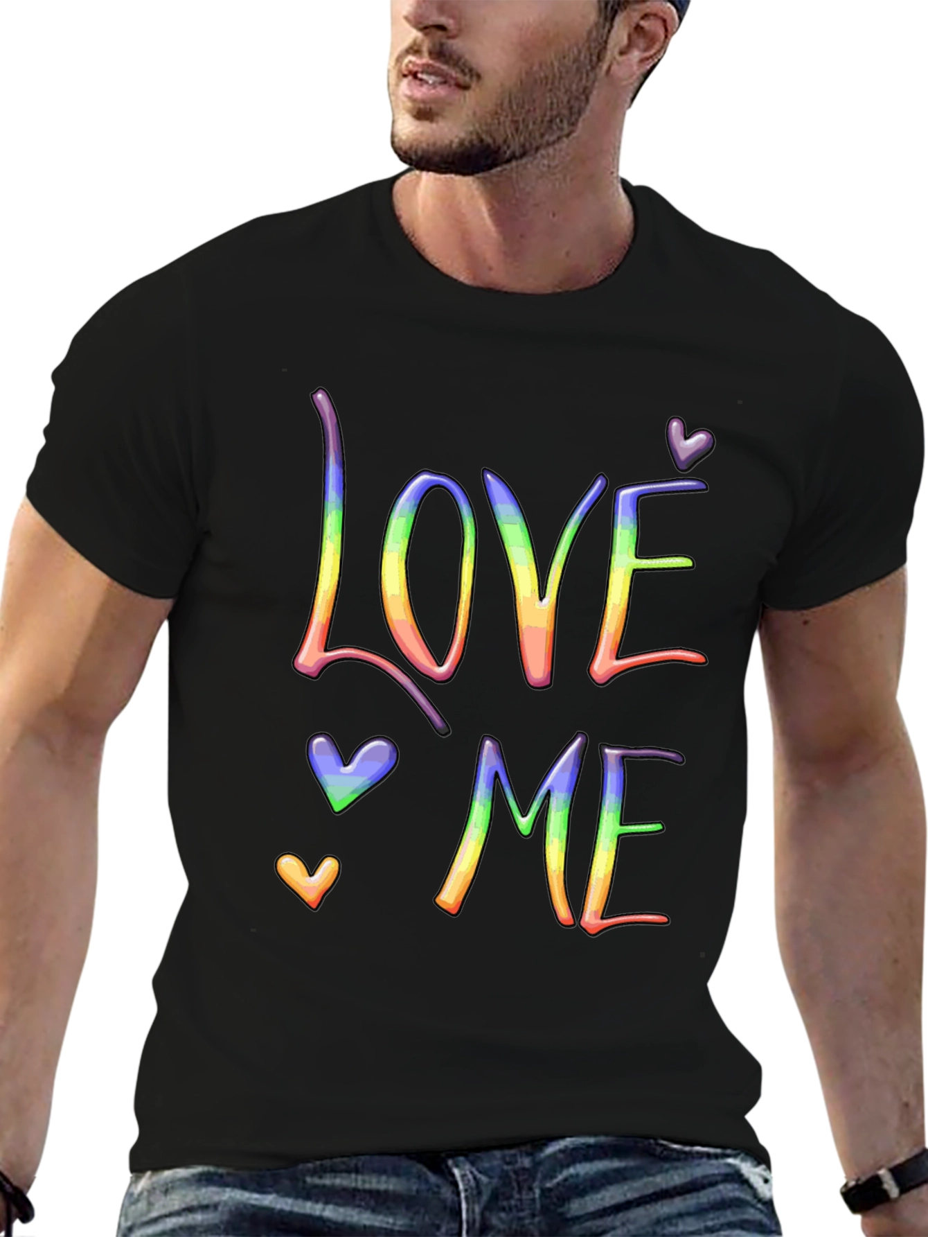 Love Me Graphic Tee - Rainbow Pride Shirt