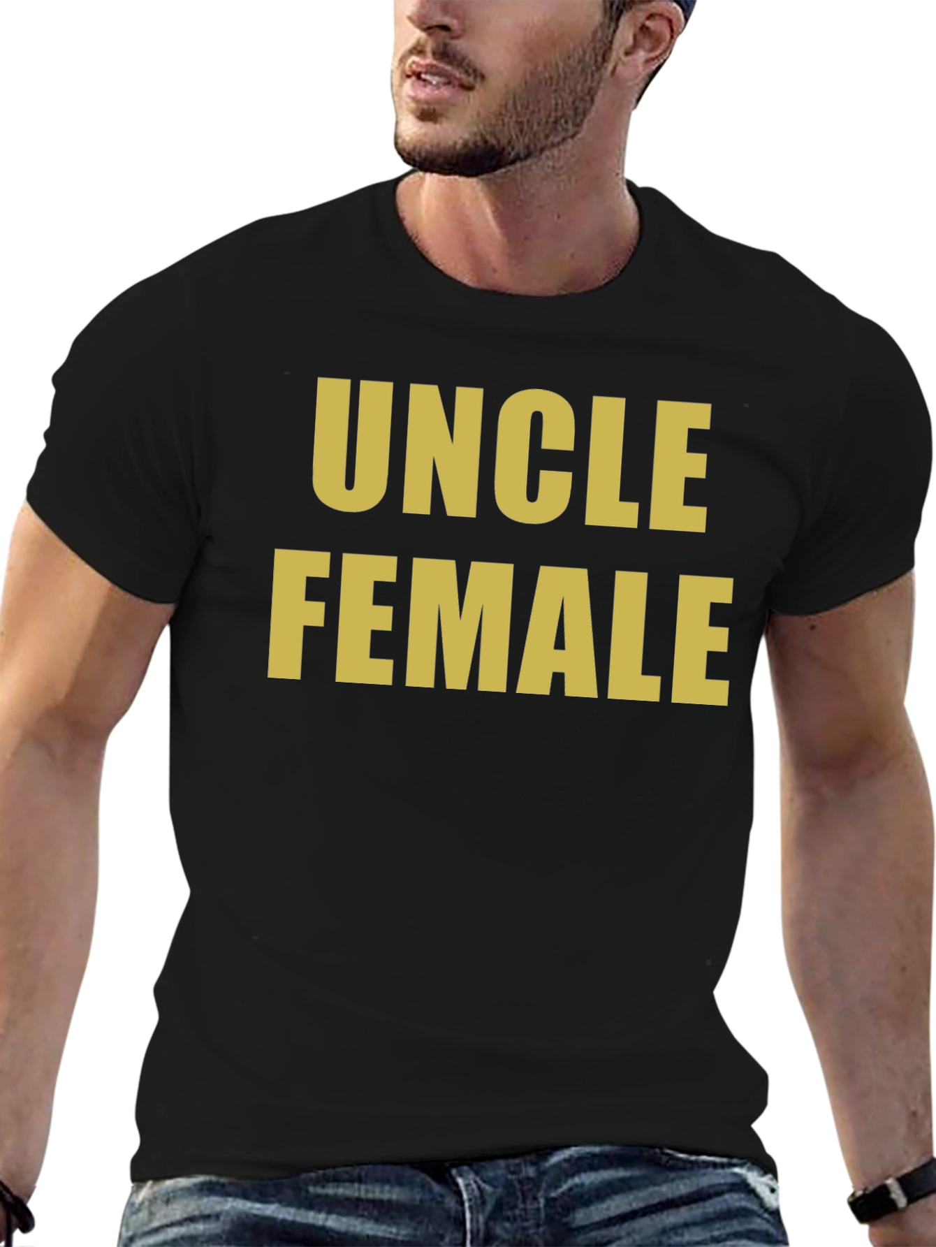 Uncle Female Black T-Shirt Novelty Humor