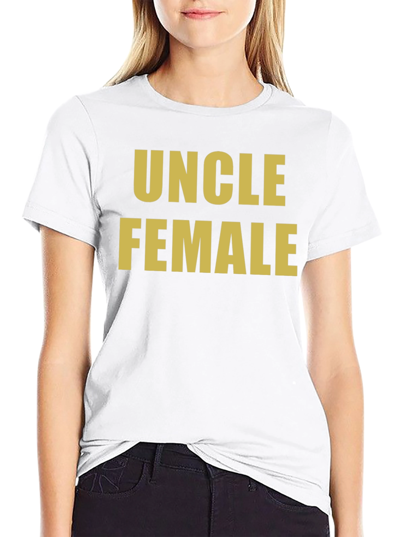 Uncle Female Black T-Shirt Novelty Humor