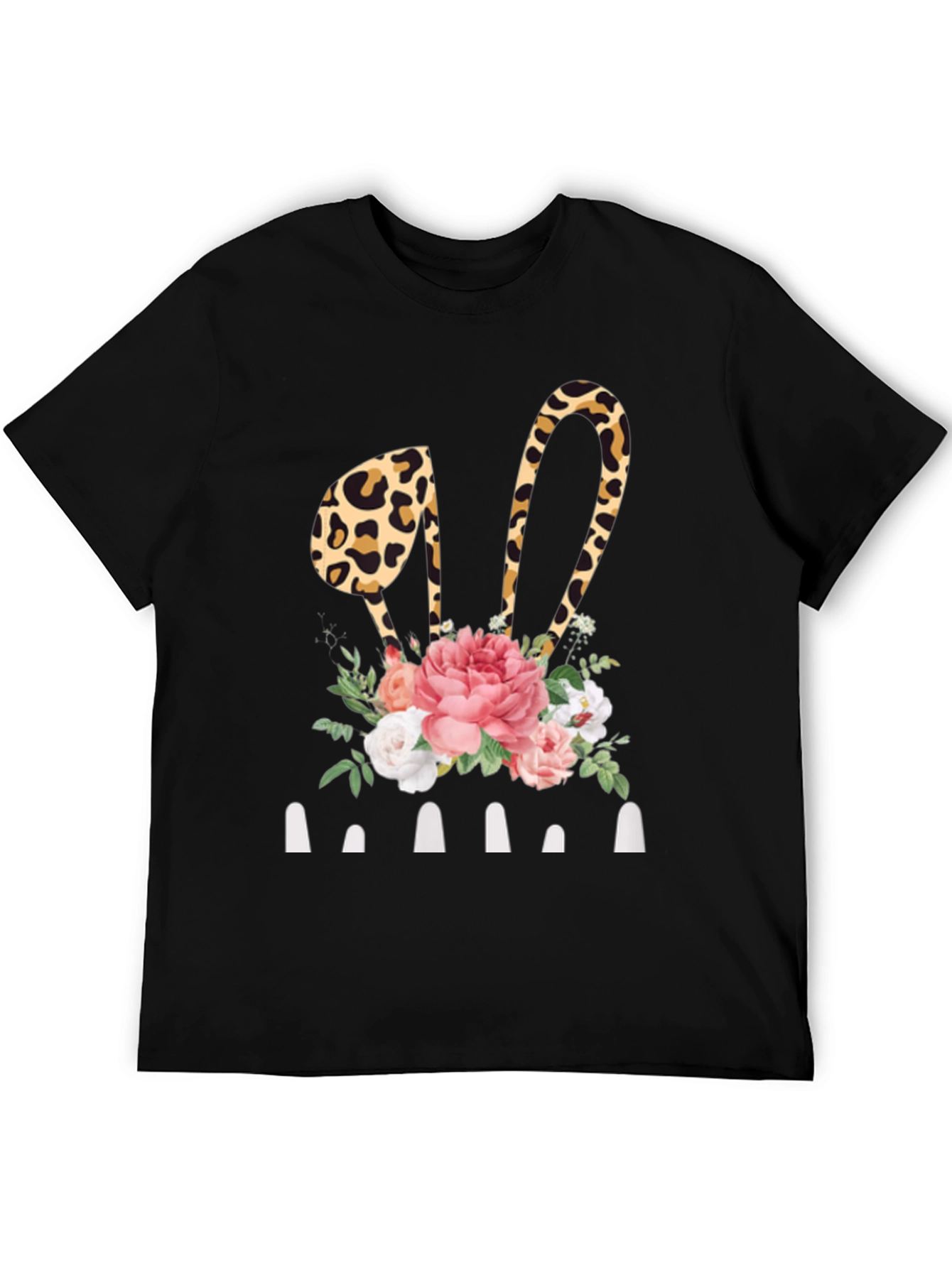 Floral Leopard Bunny Ears T-Shirt