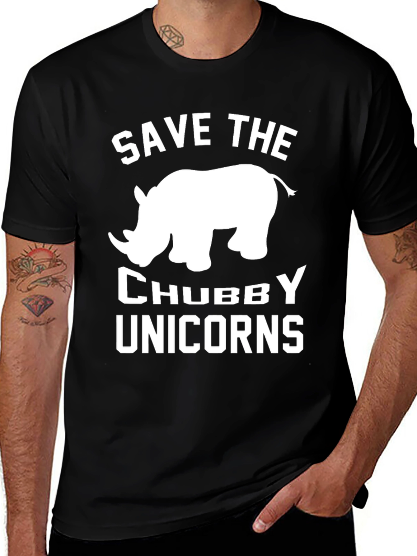 Save the Chubby Unicorns Graphic Tee