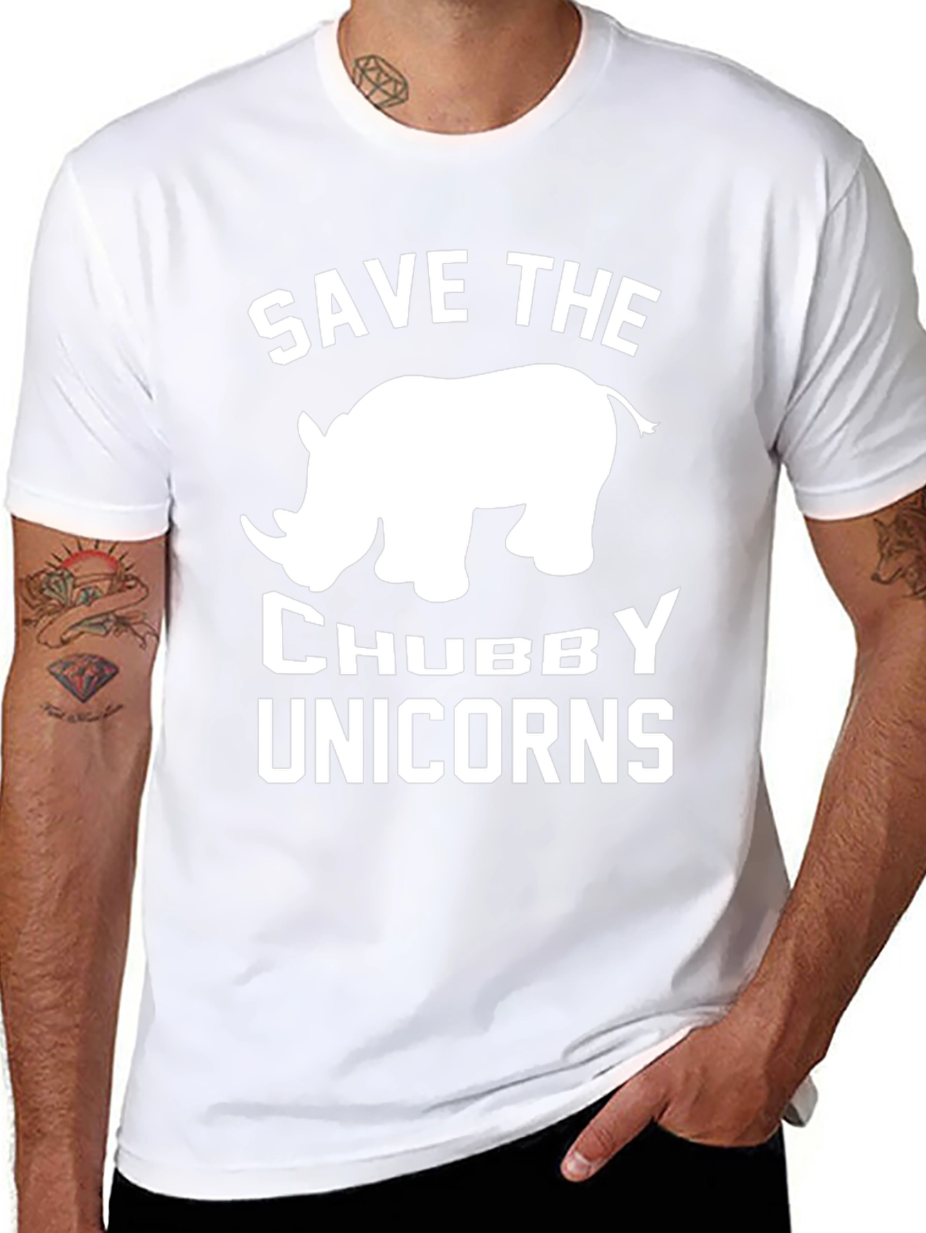 Save the Chubby Unicorns Graphic Tee