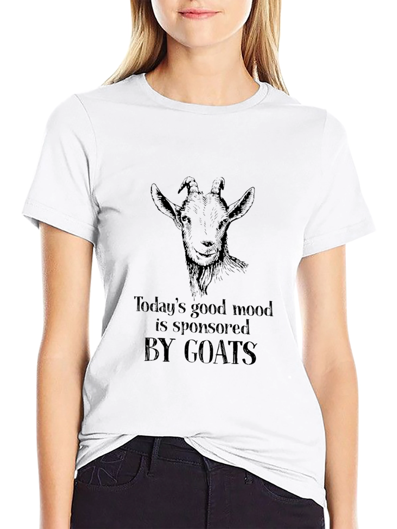 Funny Goat Graphic Tee - Todays Good Mood