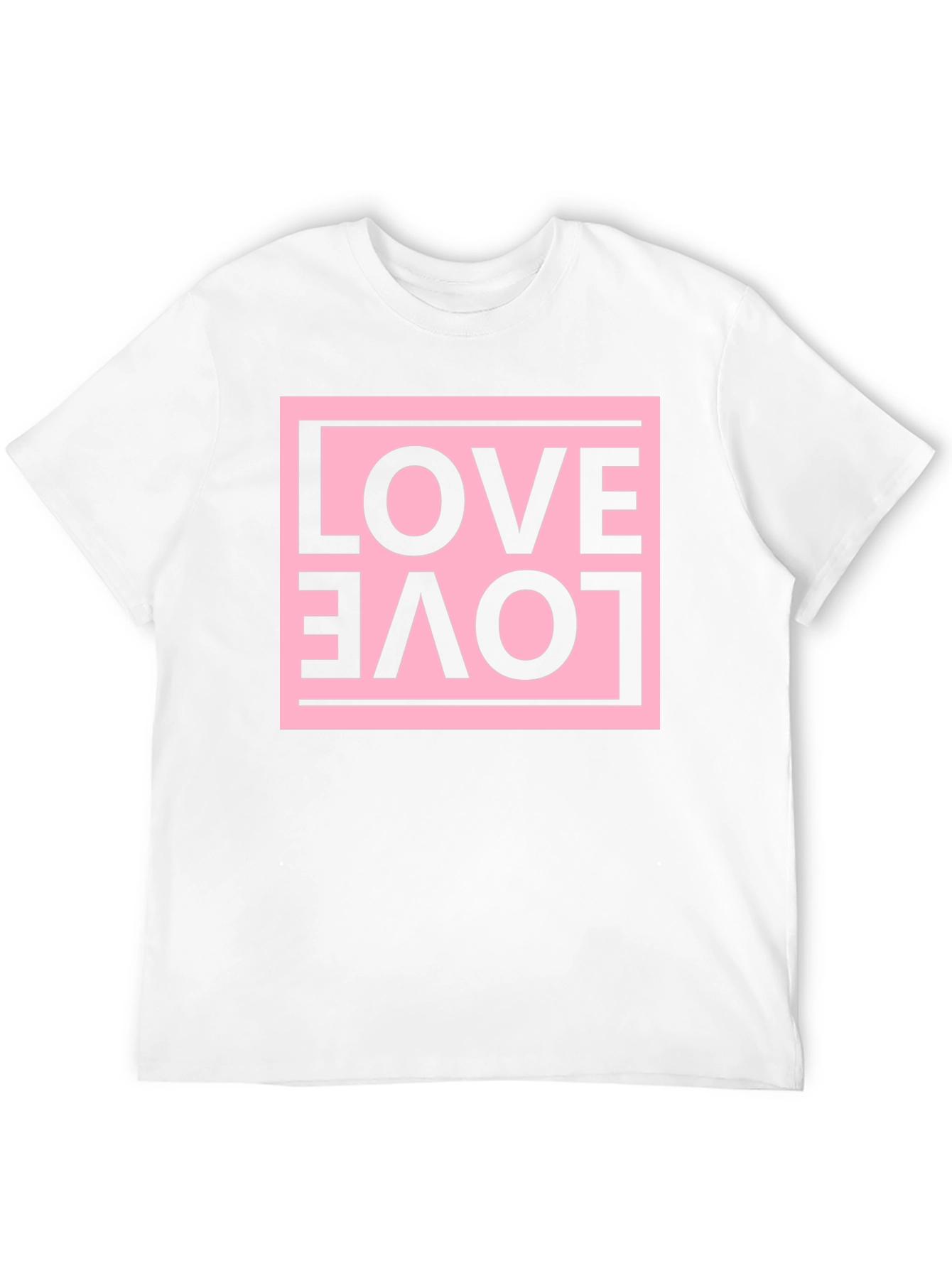Love Graphic Tee - Trendy Square Print