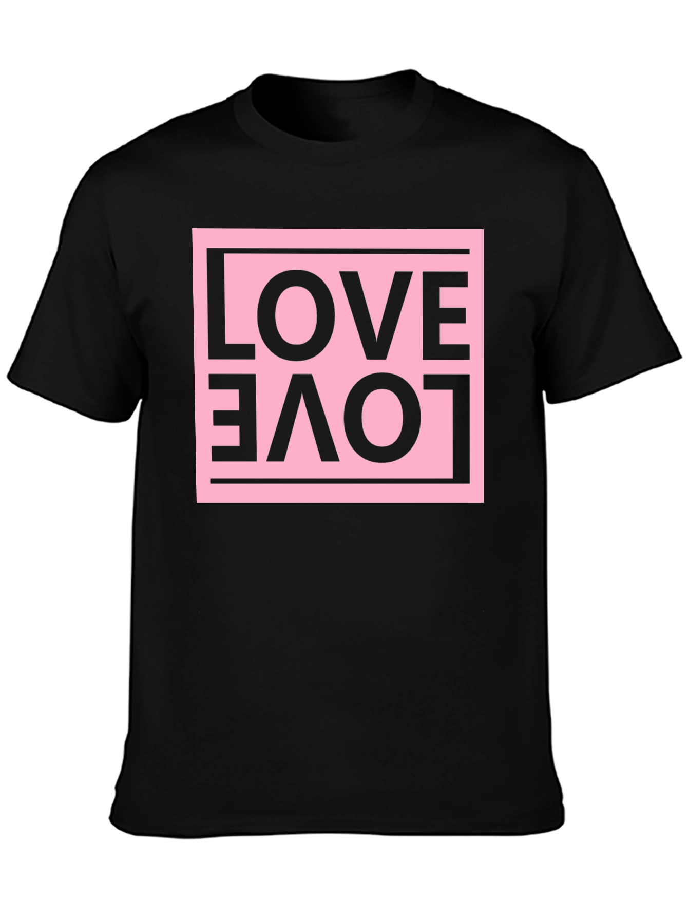 Love Graphic Tee - Trendy Square Print