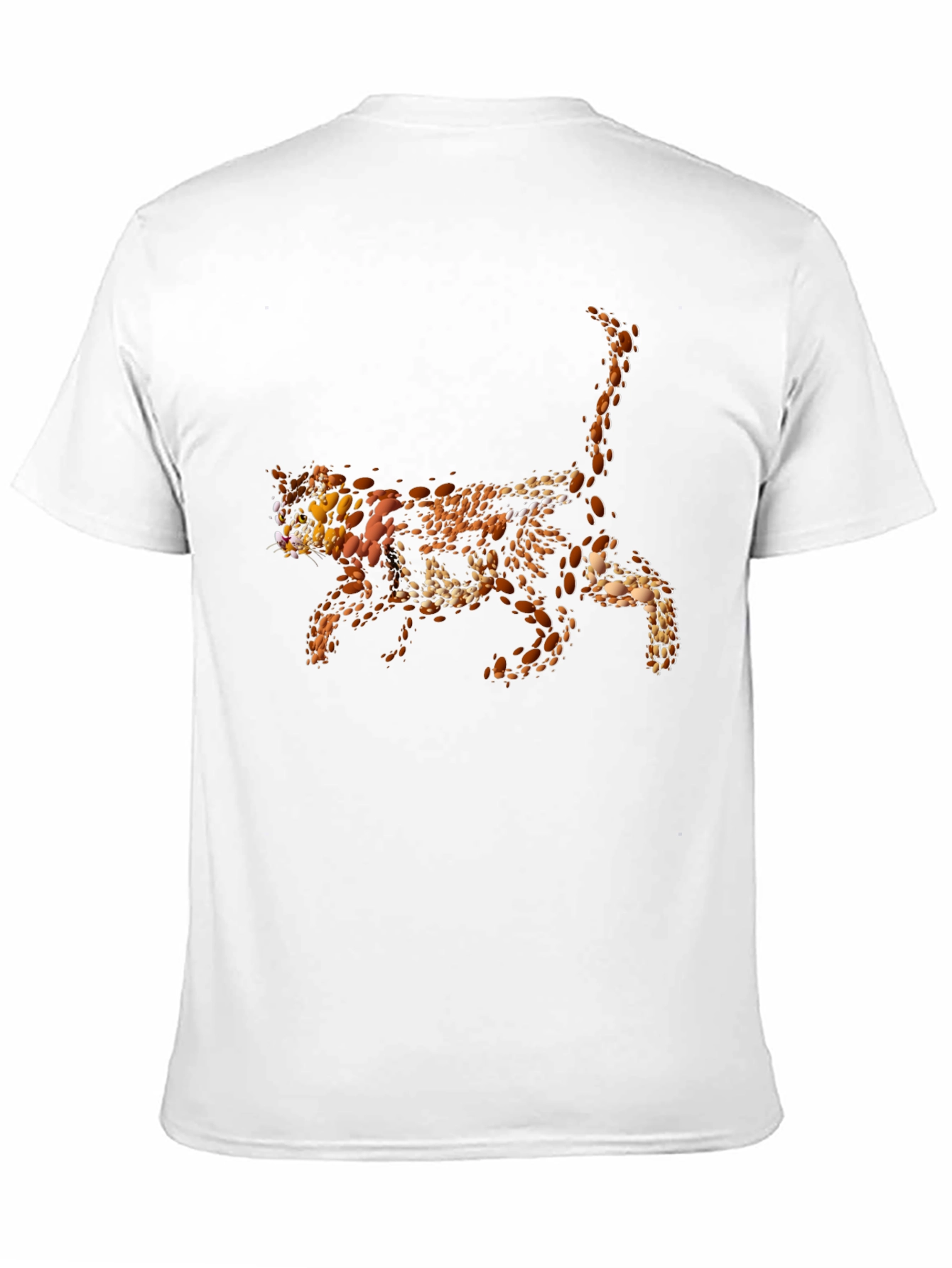 Abstract Cat Graphic Tee - Black T-Shirt