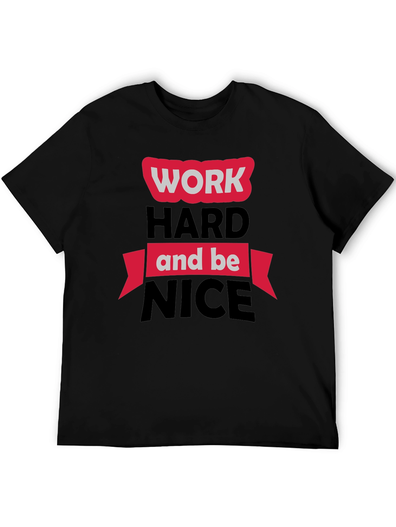 Work Hard Be Nice Black Graphic Tee