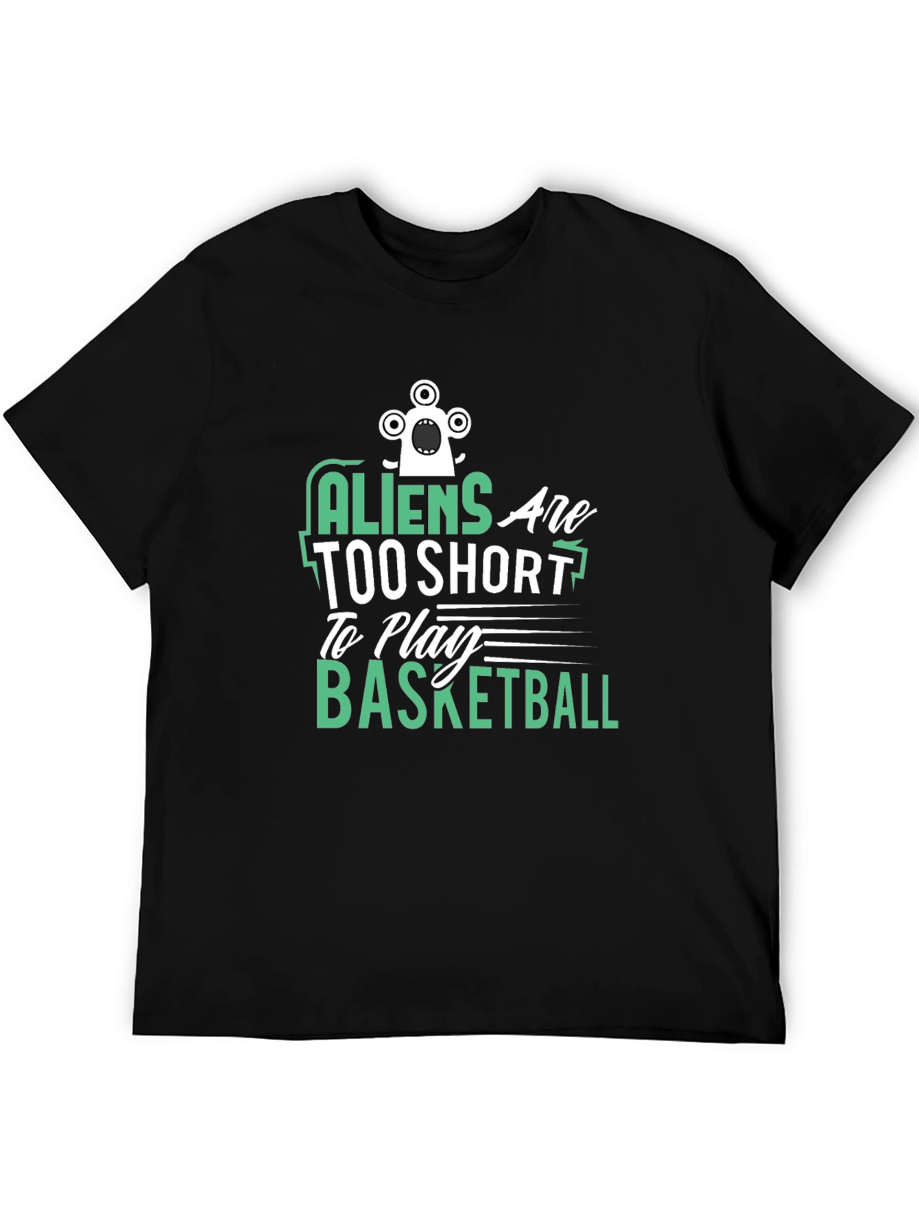 Aliens Basketball Graphic Tee - Black T-Shirt
