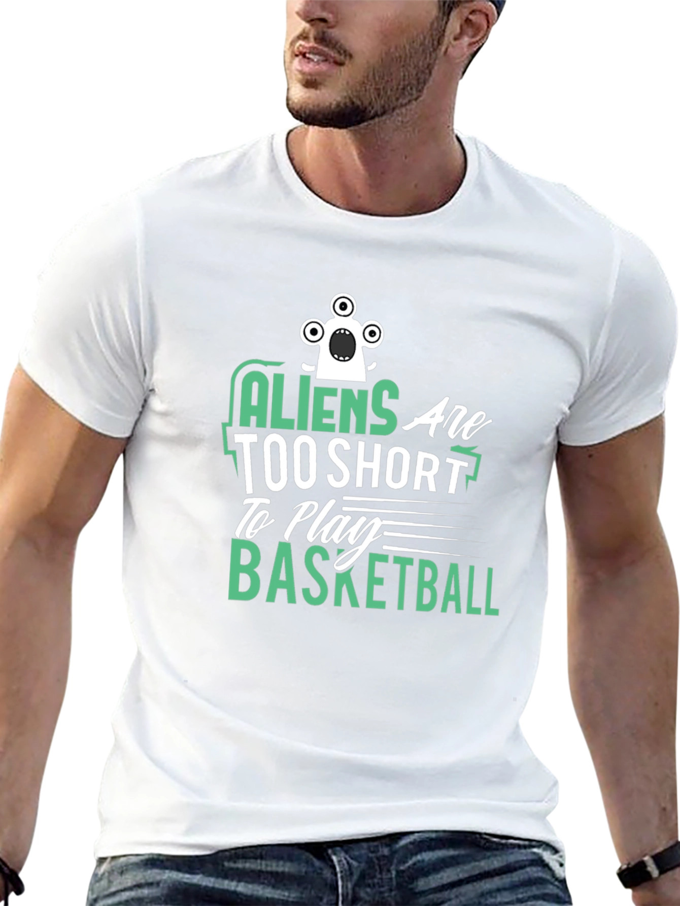 Aliens Basketball Graphic Tee - Black T-Shirt