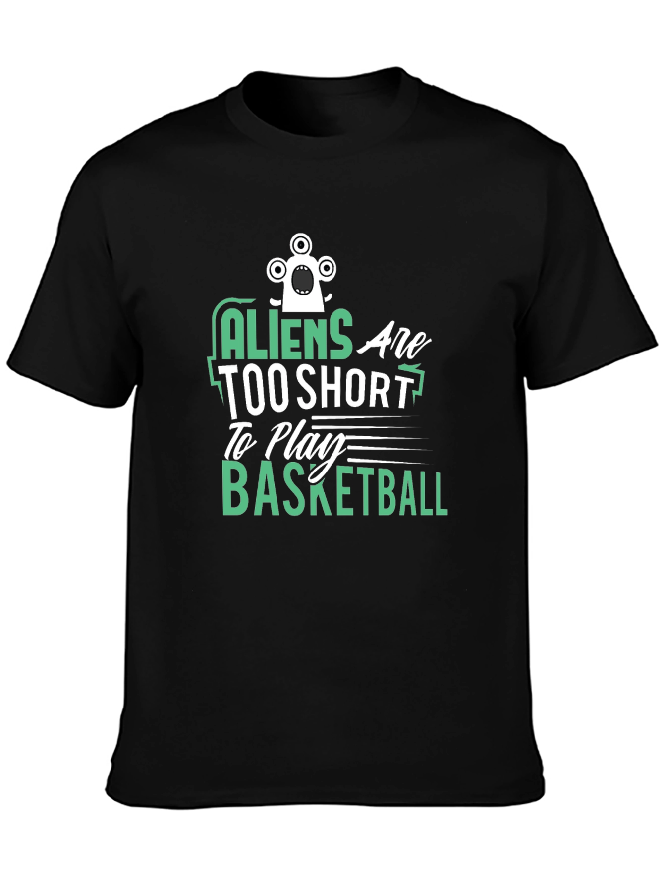 Aliens Basketball Graphic Tee - Black T-Shirt