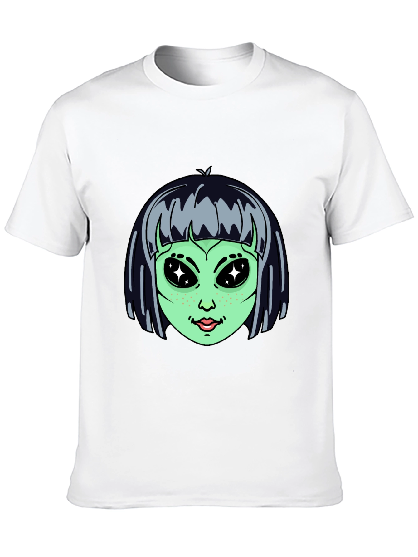Alien Graphic Print Black T-Shirt