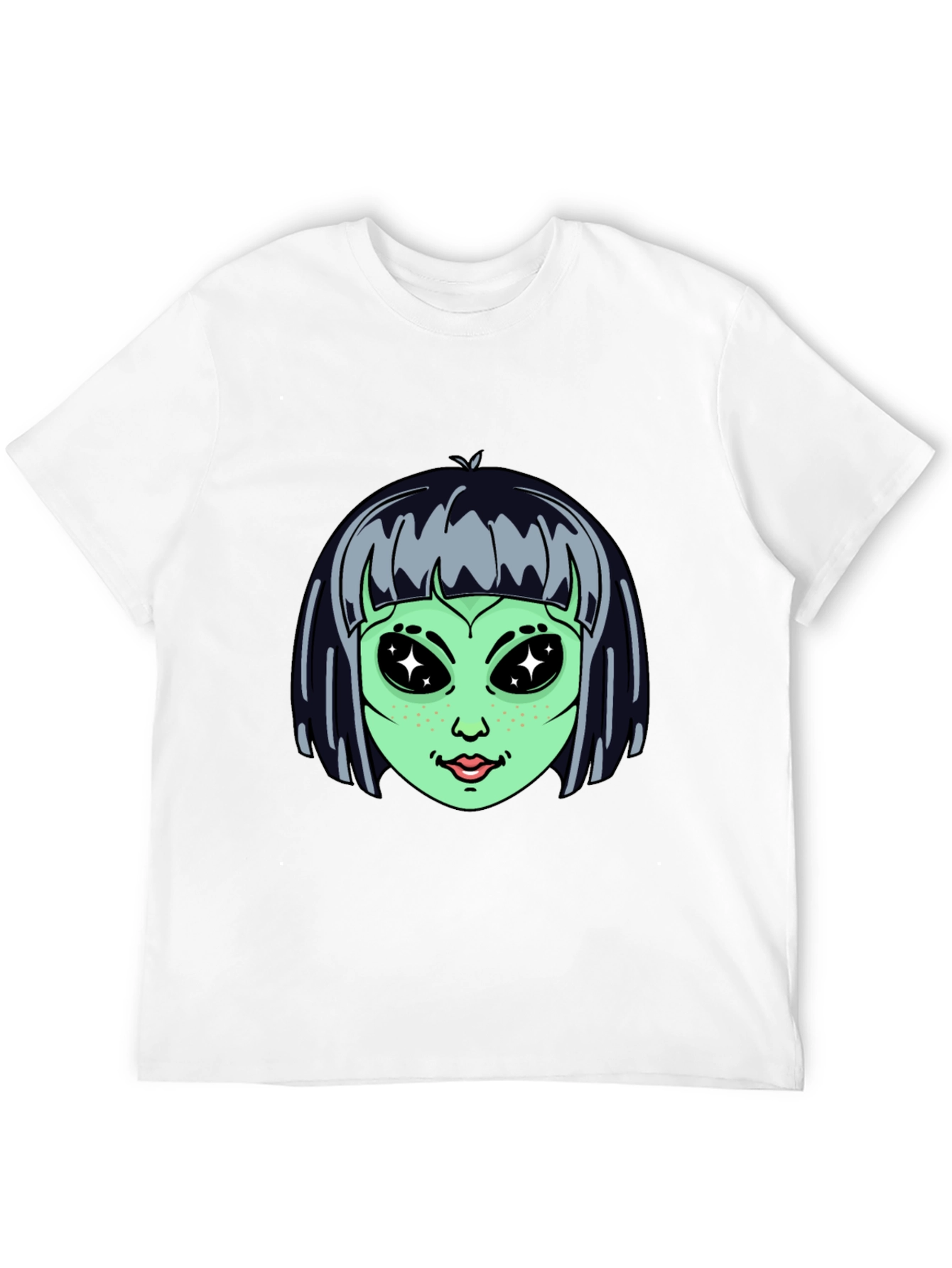Alien Graphic Print Black T-Shirt