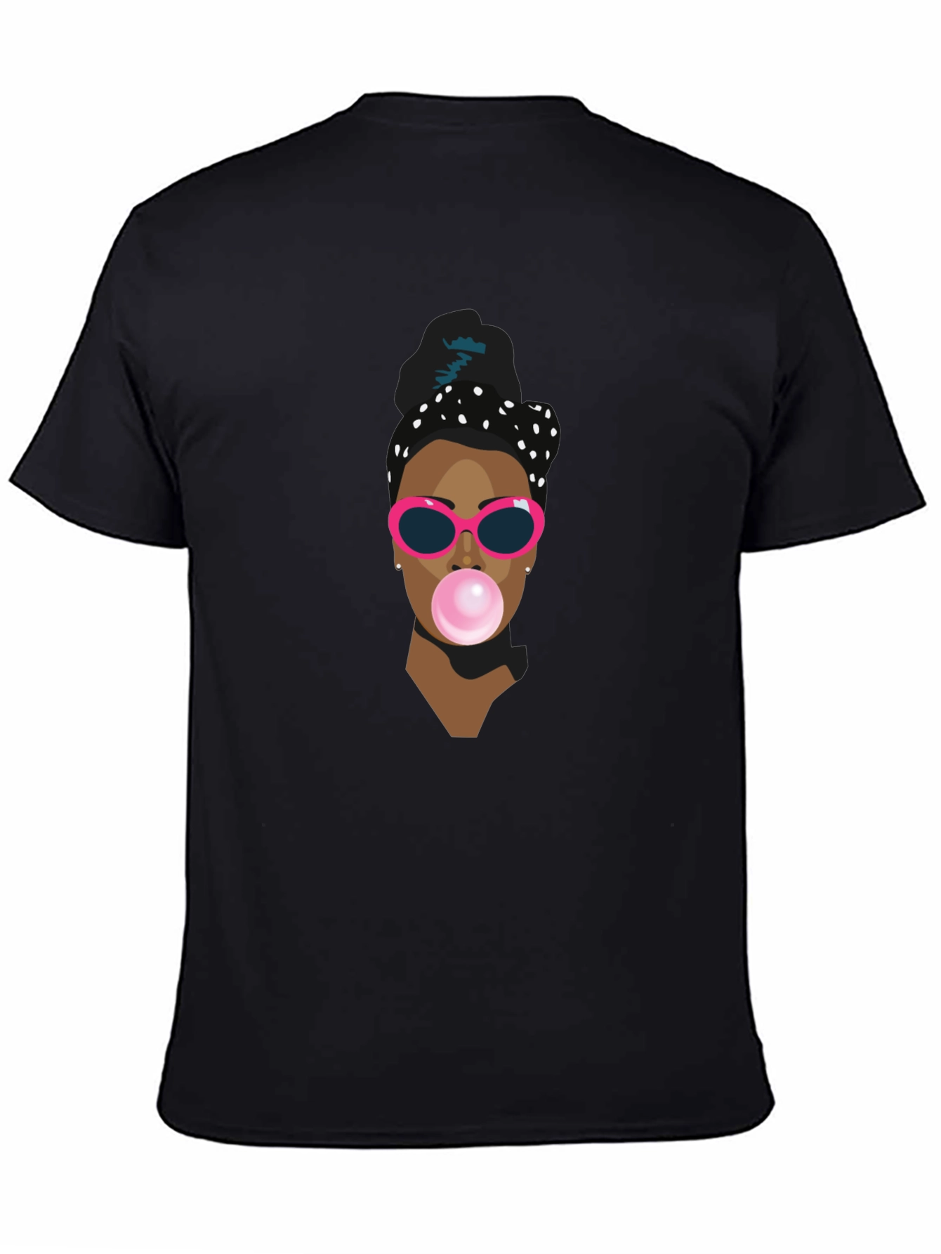 Cool Graphic Tee - Woman with Bubblegum