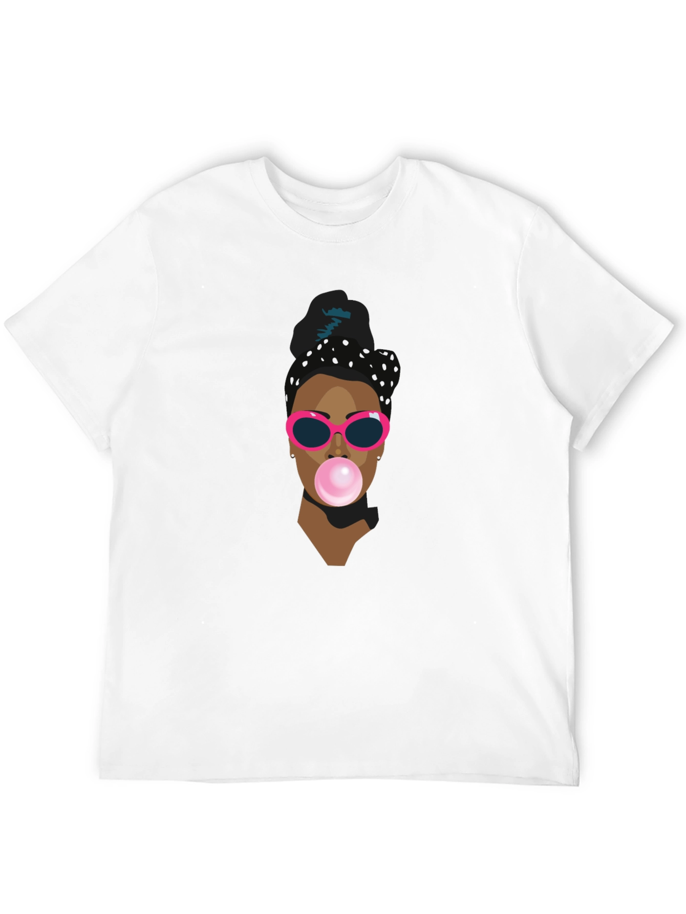 Cool Graphic Tee - Woman with Bubblegum