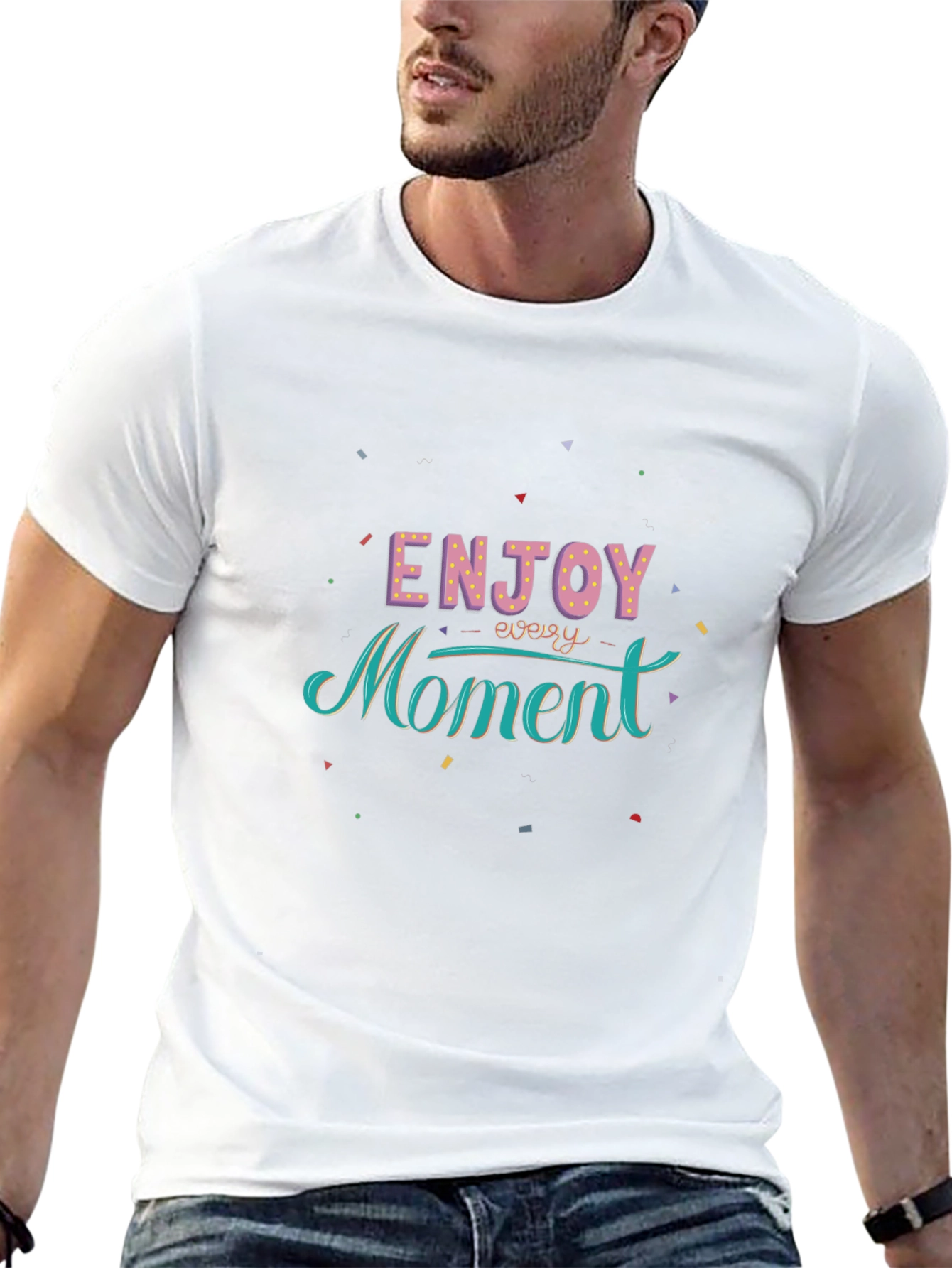 Enjoy Every Moment Graphic Black T-Shirt