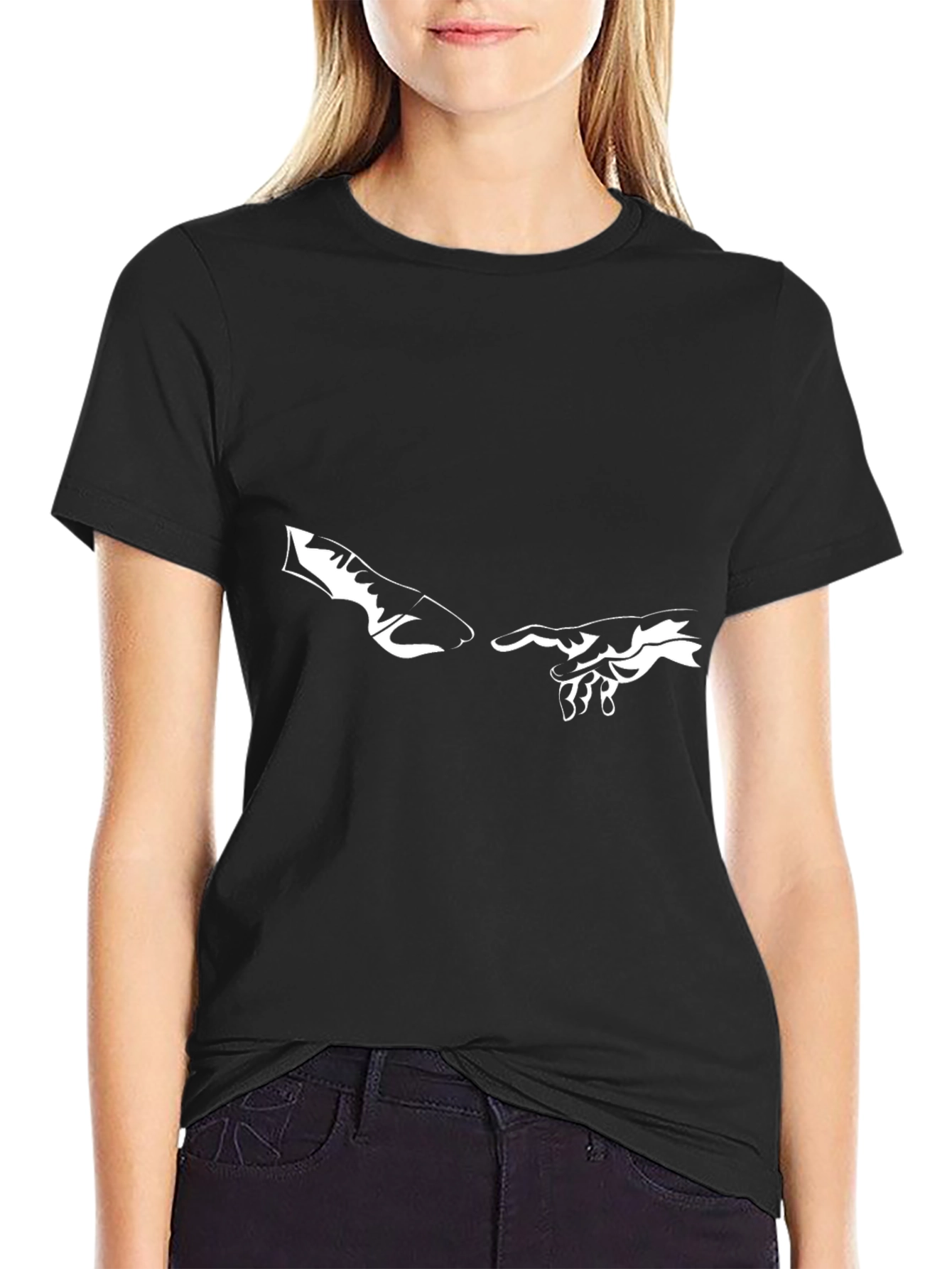 Creation of Adam Graphic Tee - Black Cotton T-Shirt