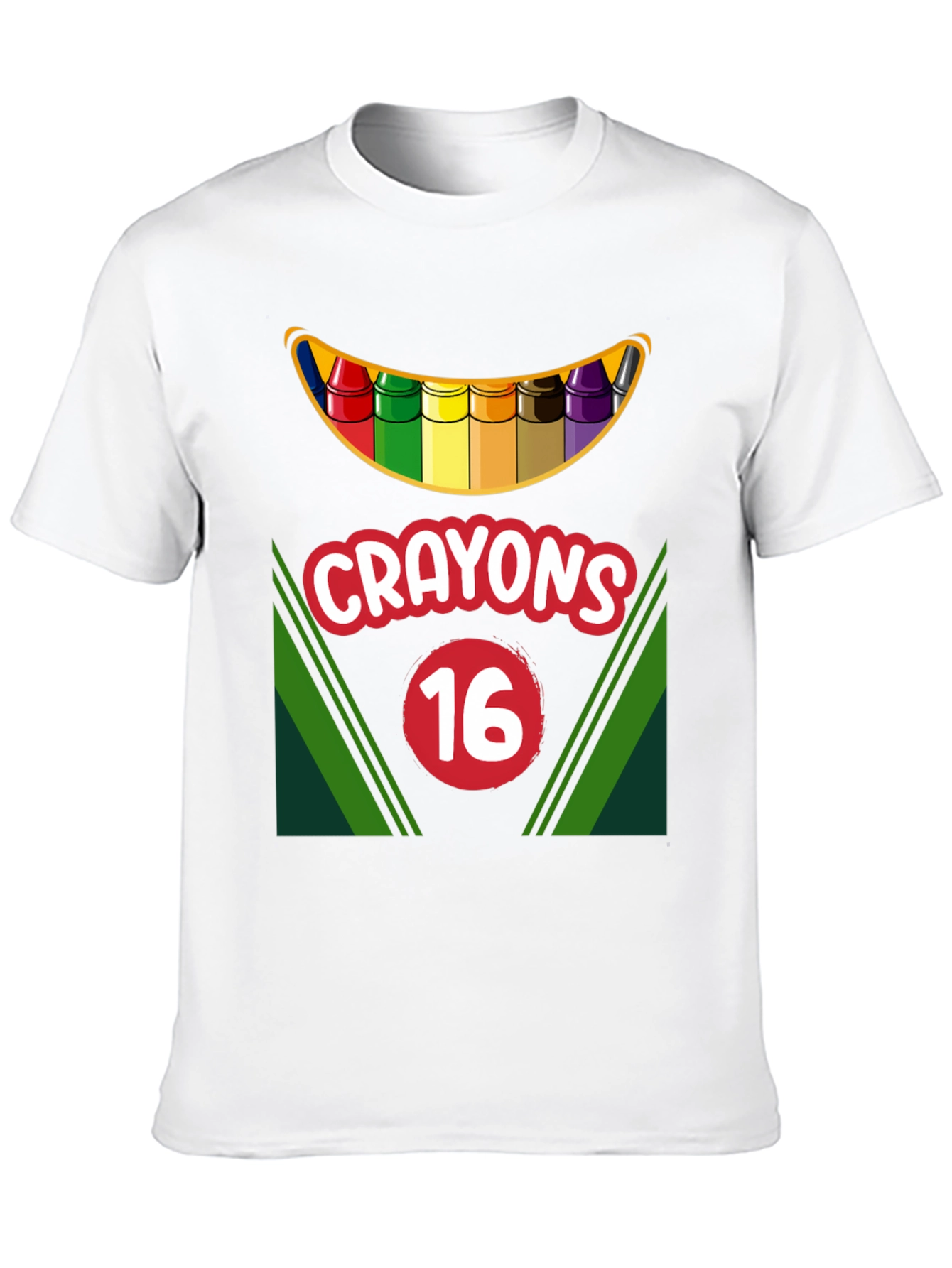 Crayons 16 T-Shirt Funny Art Teacher Shirt