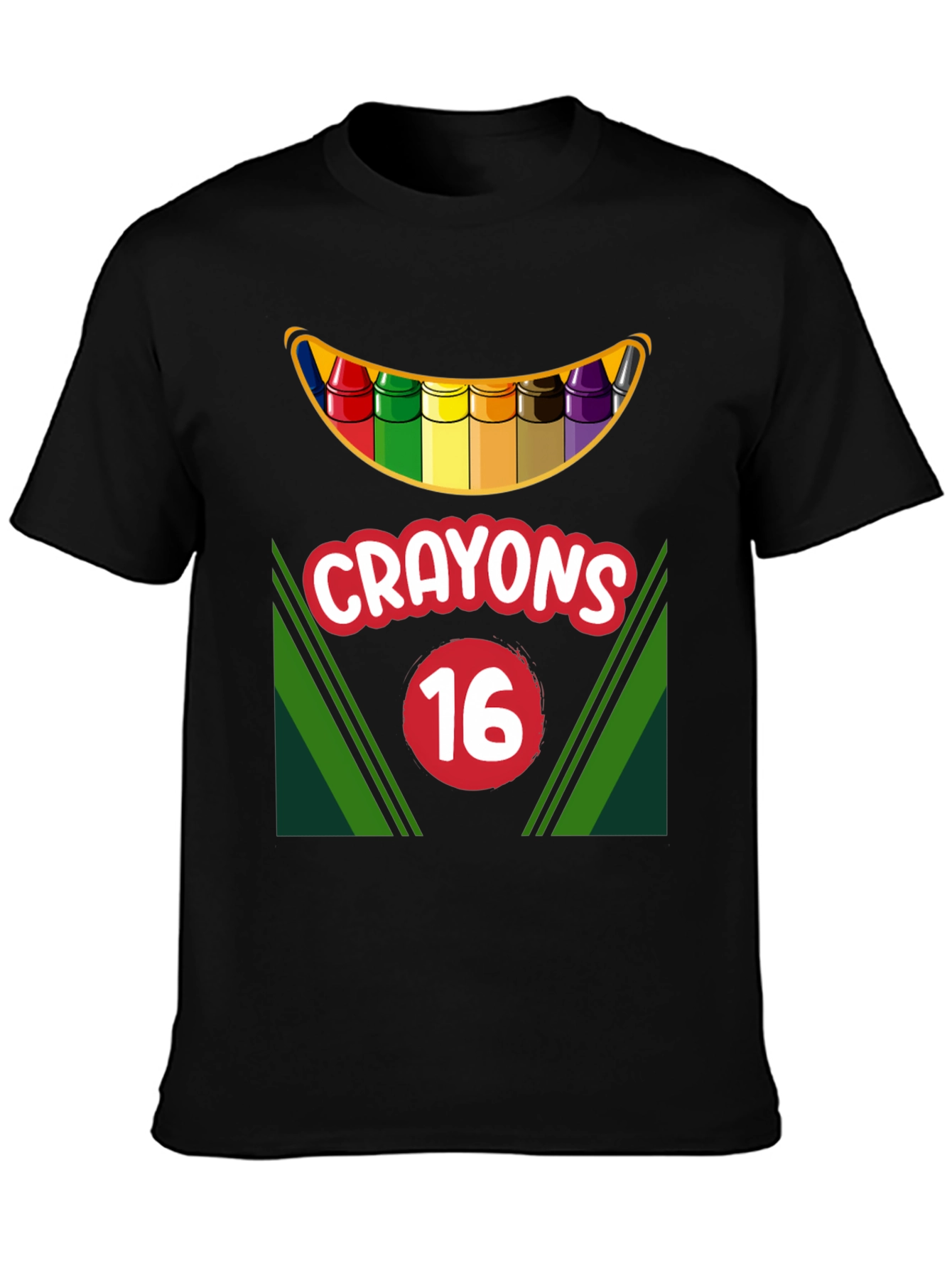 Crayons 16 T-Shirt Funny Art Teacher Shirt