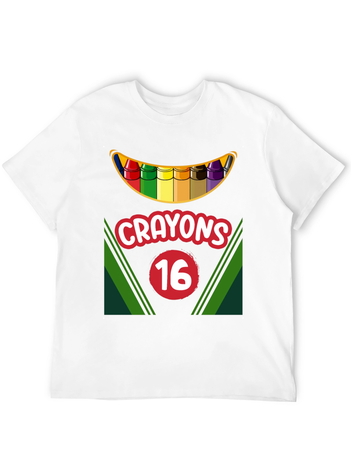 Crayons 16 T-Shirt Funny Art Teacher Shirt